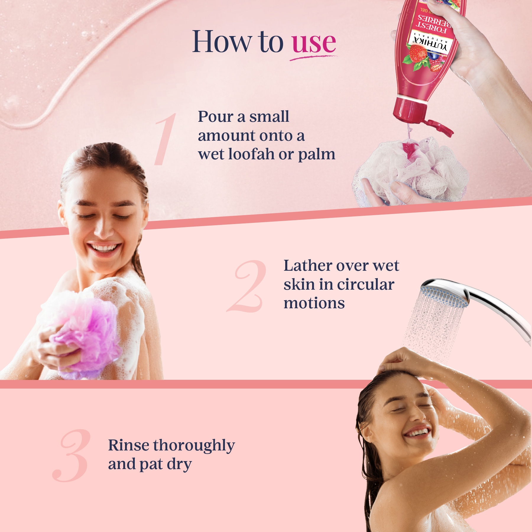 Yuthika Naturals Shower Gel Forest Berries 250ml