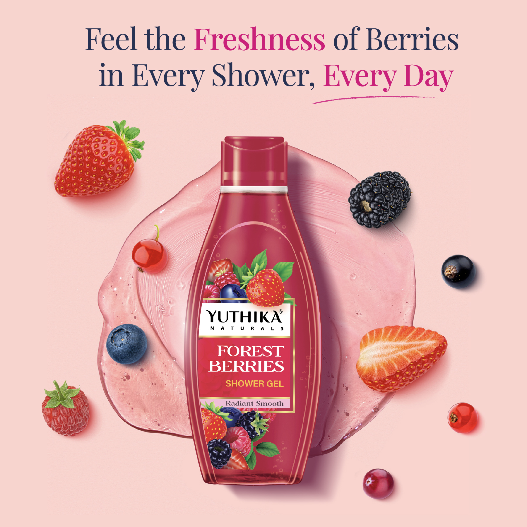 Yuthika Naturals Shower Gel Forest Berries 250ml