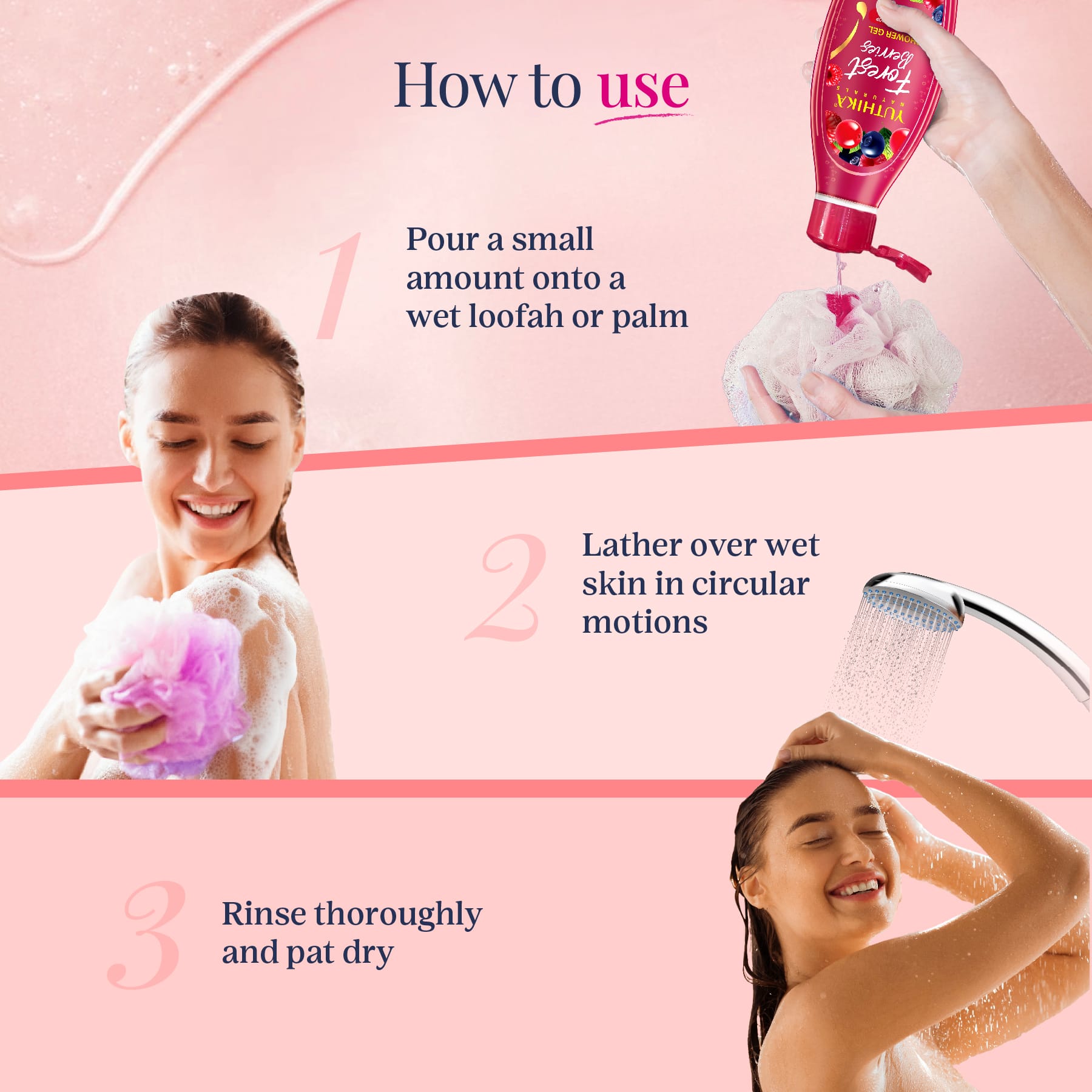 Yuthika Naturals Shower Gel Forest Berries 250ml