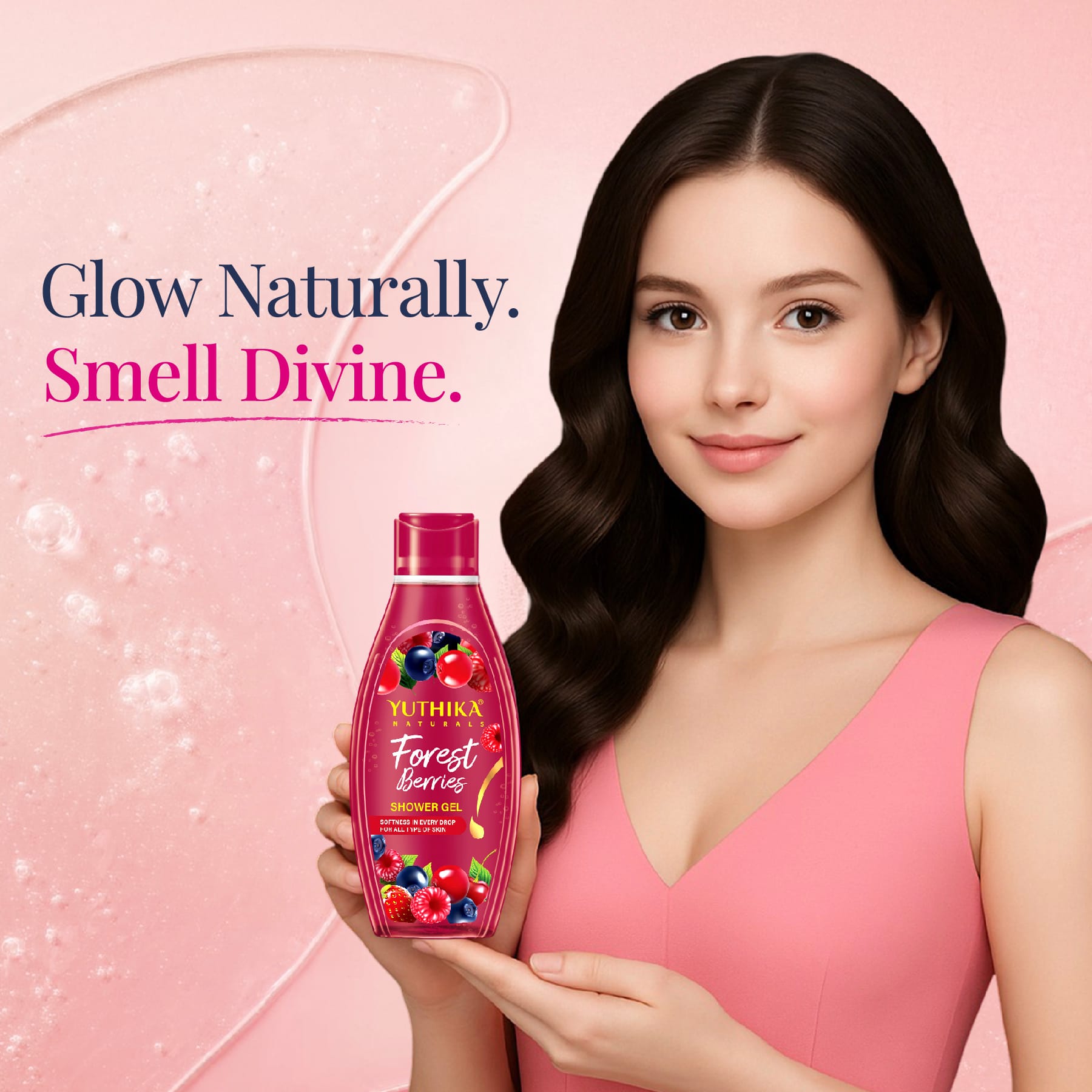 Yuthika Naturals Shower Gel Forest Berries 250ml