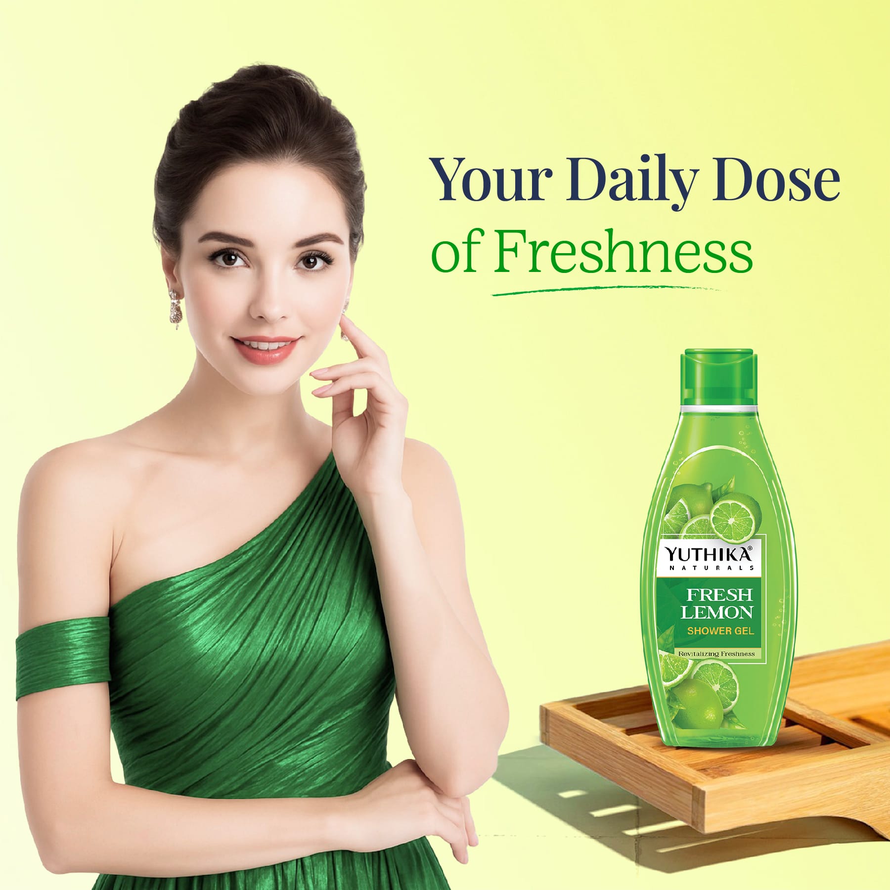 Yuthika Naturals Shower Gel Fresh Lemon 250ml