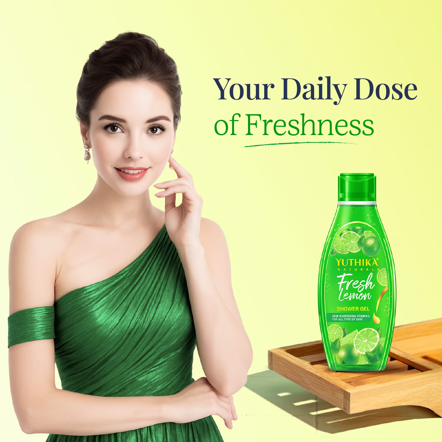 Yuthika Naturals Shower Gel Fresh Lemon 250ml