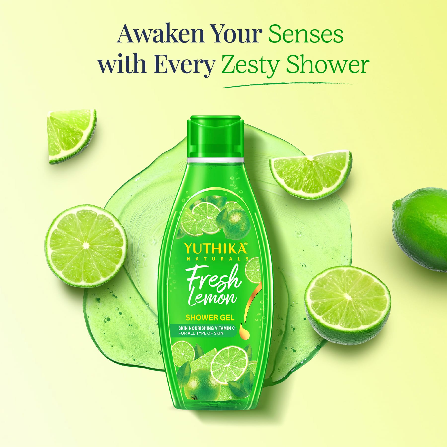 Yuthika Naturals Shower Gel Fresh Lemon 250ml