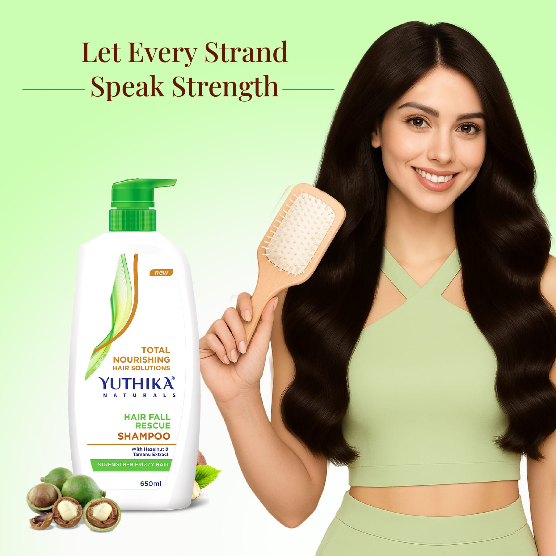 Yuthika Total Nourishing Hair Fall Rescue Shampoo 650ml