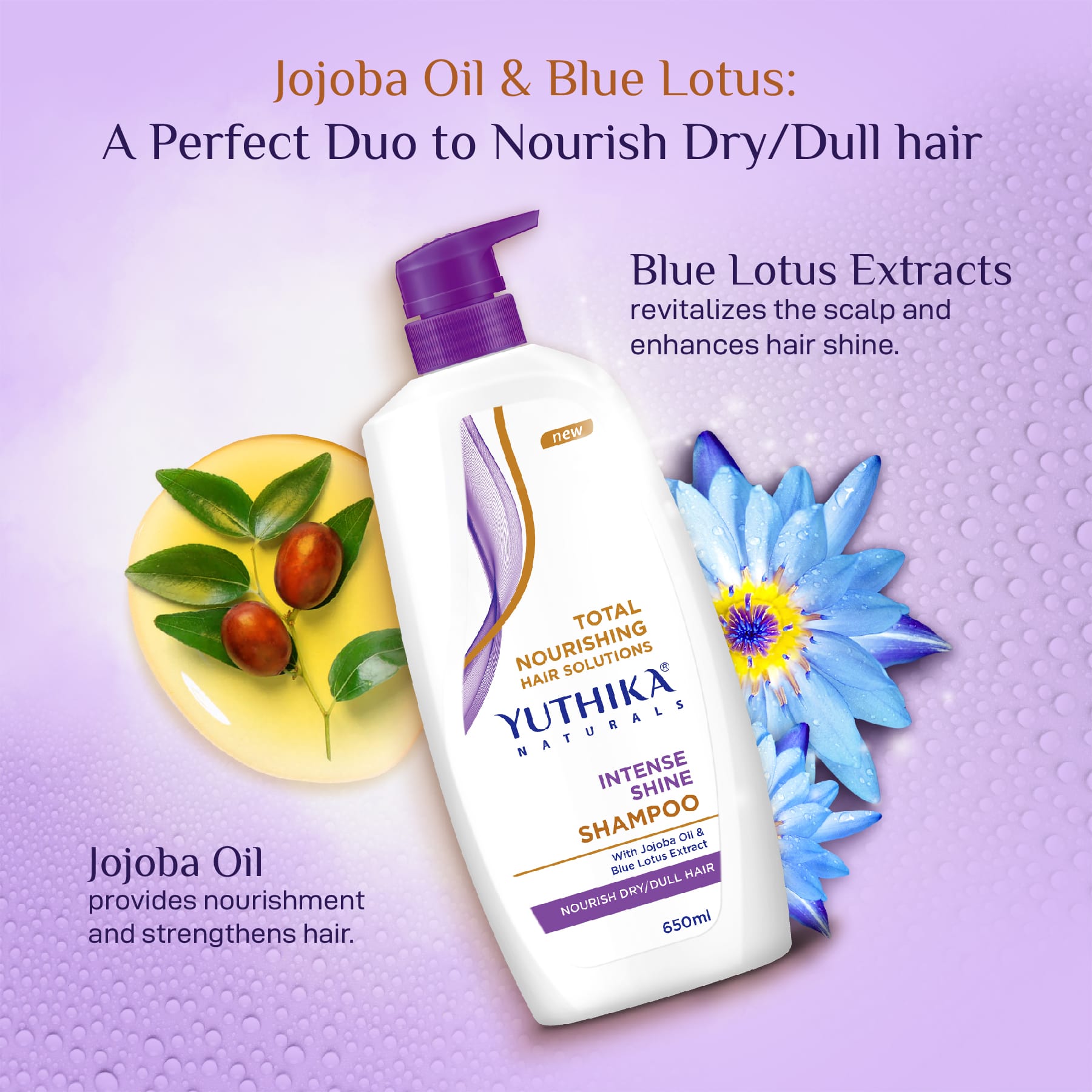 Yuthika Total Nourishing Intense Shine Shampoo 650ml