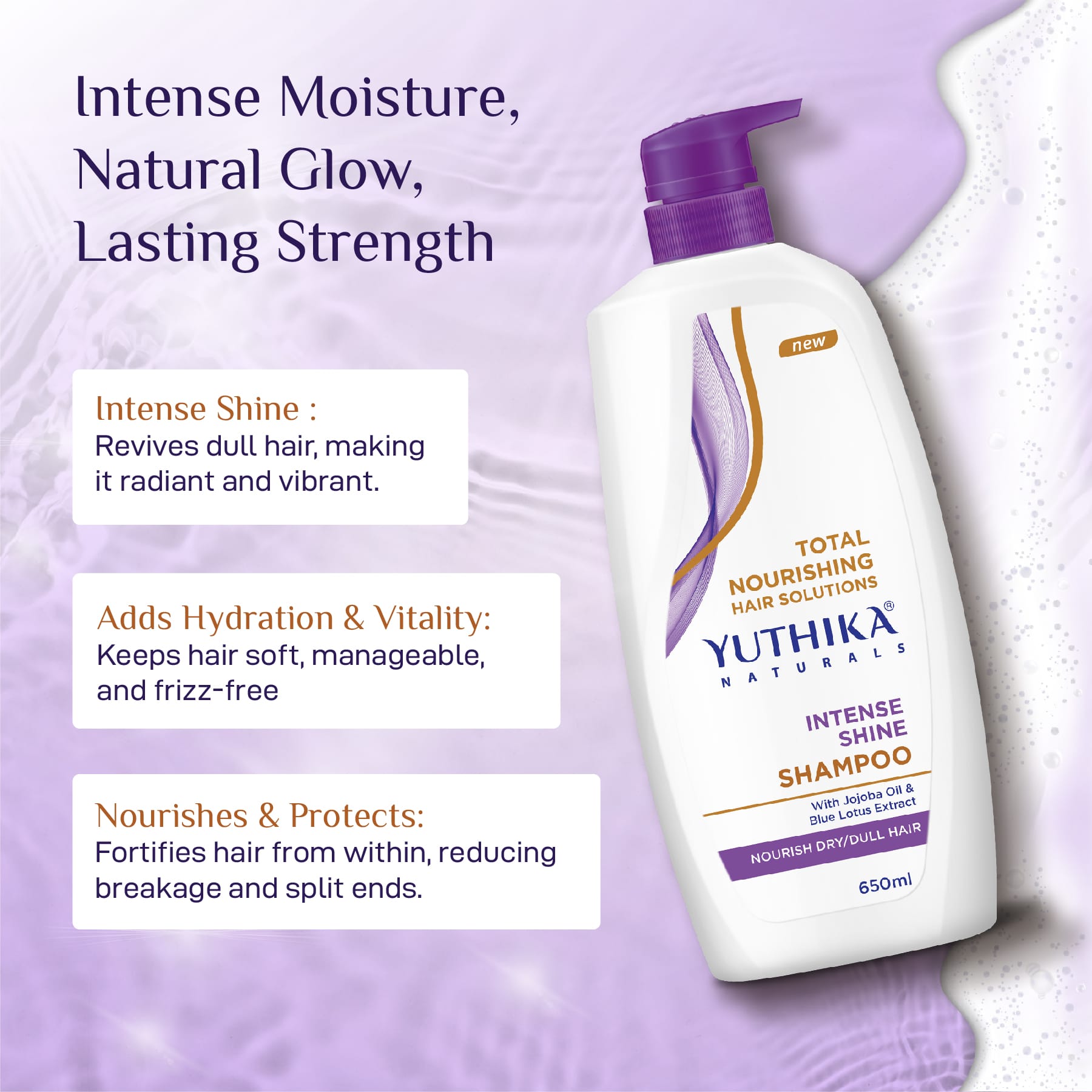 Yuthika Total Nourishing Intense Shine Shampoo 650ml