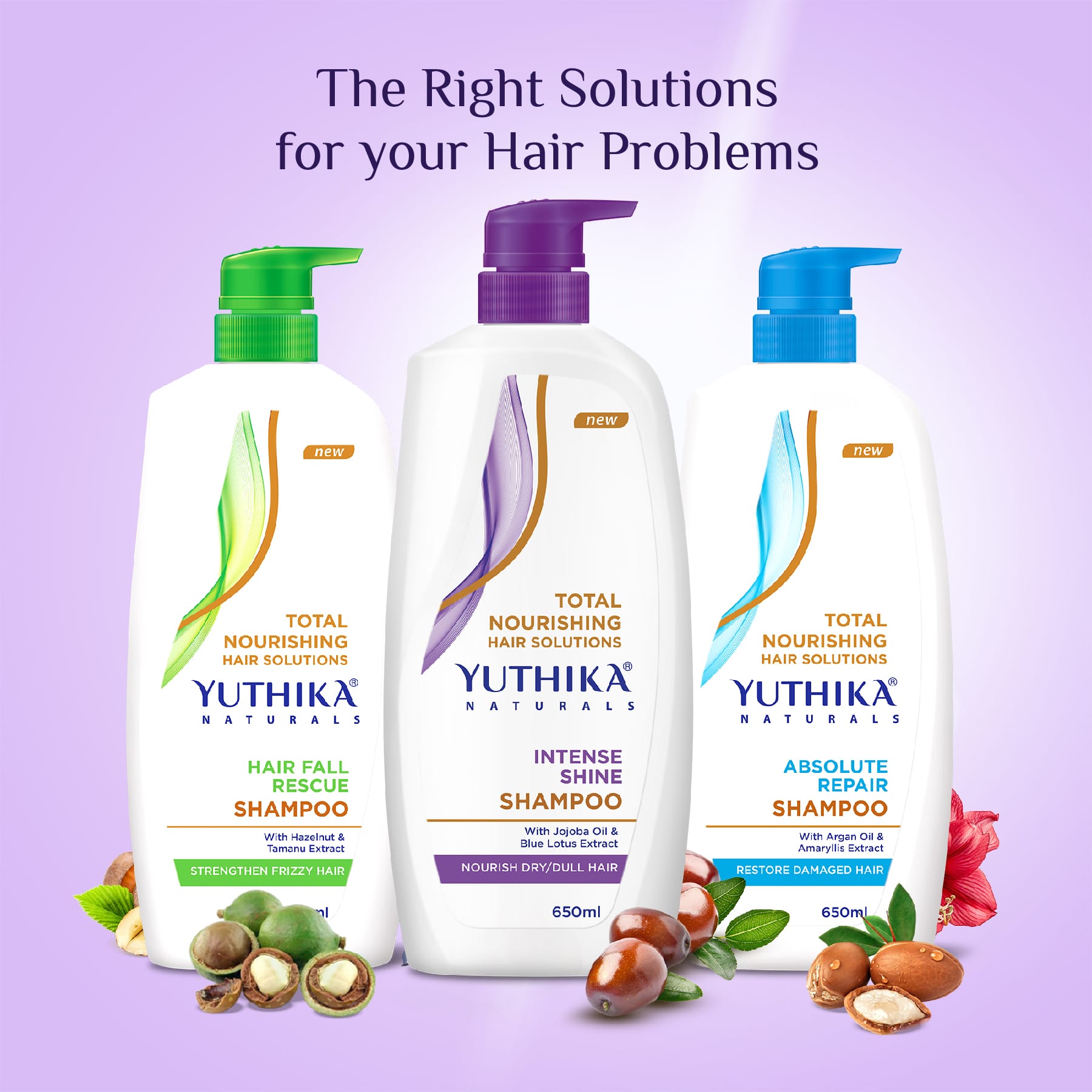 Yuthika Total Nourishing Intense Shine Shampoo 650ml