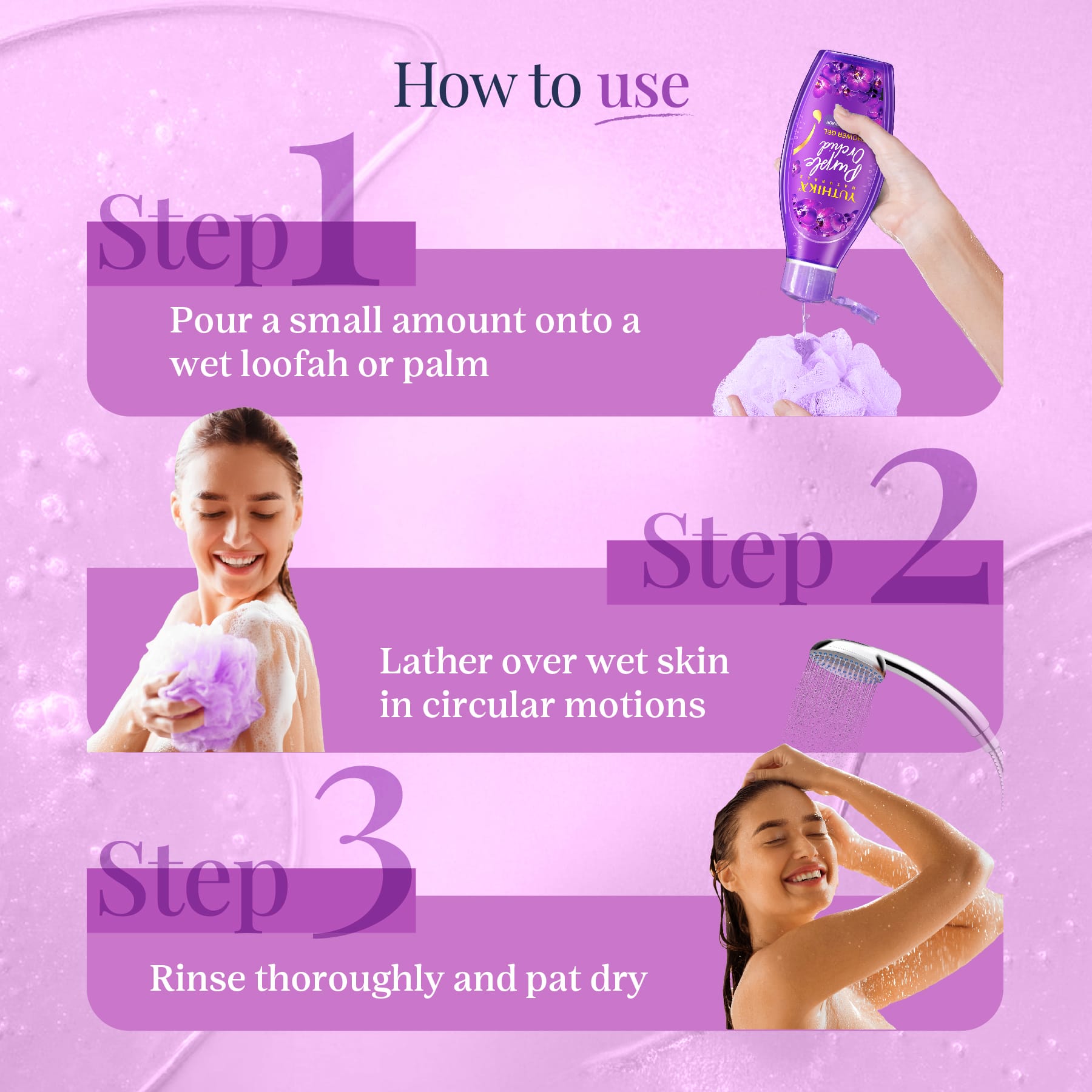 Yuthika Naturals Shower Gel Purple Orchid 250ml