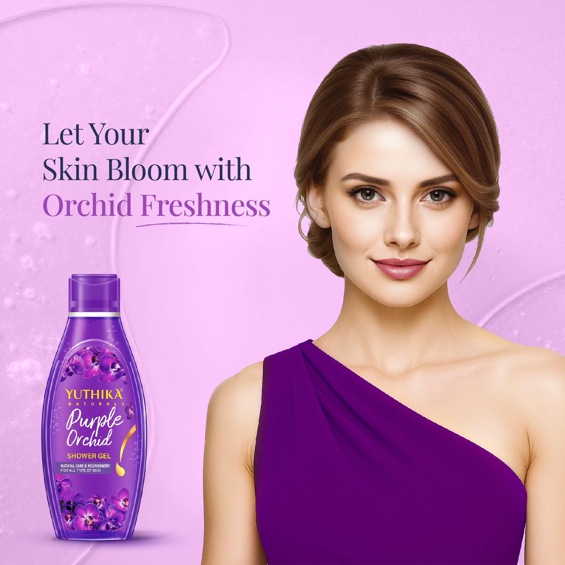 Yuthika Naturals Shower Gel Purple Orchid 250ml