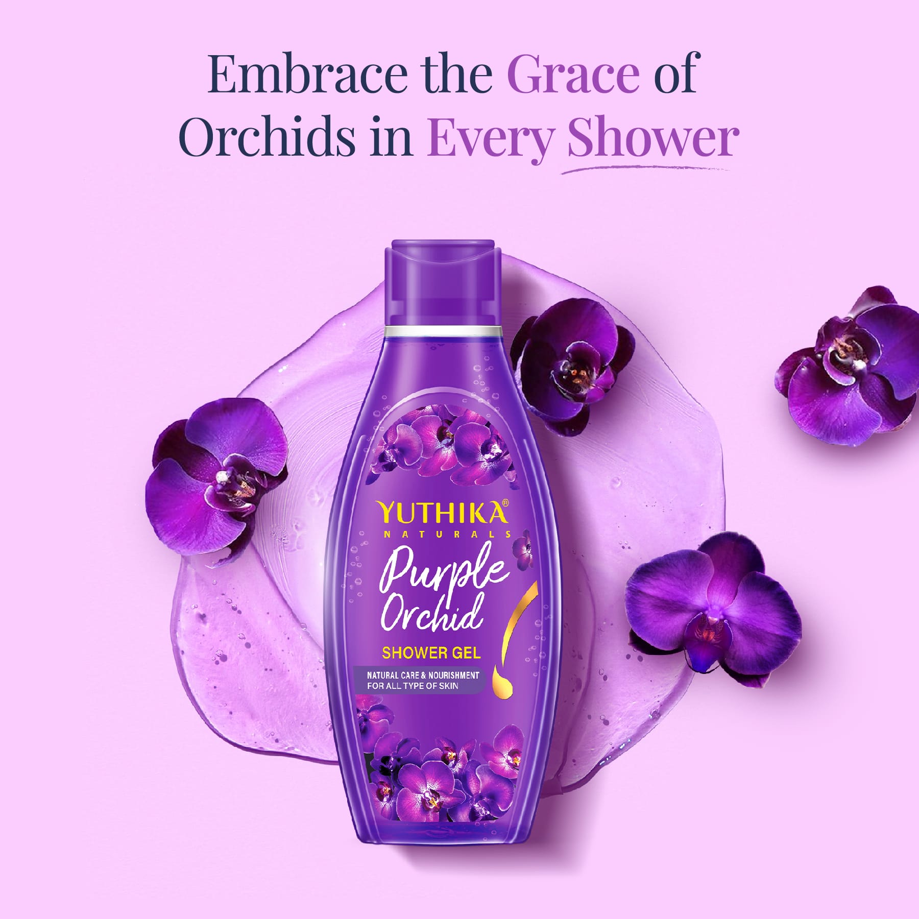 Yuthika Naturals Shower Gel Purple Orchid 250ml