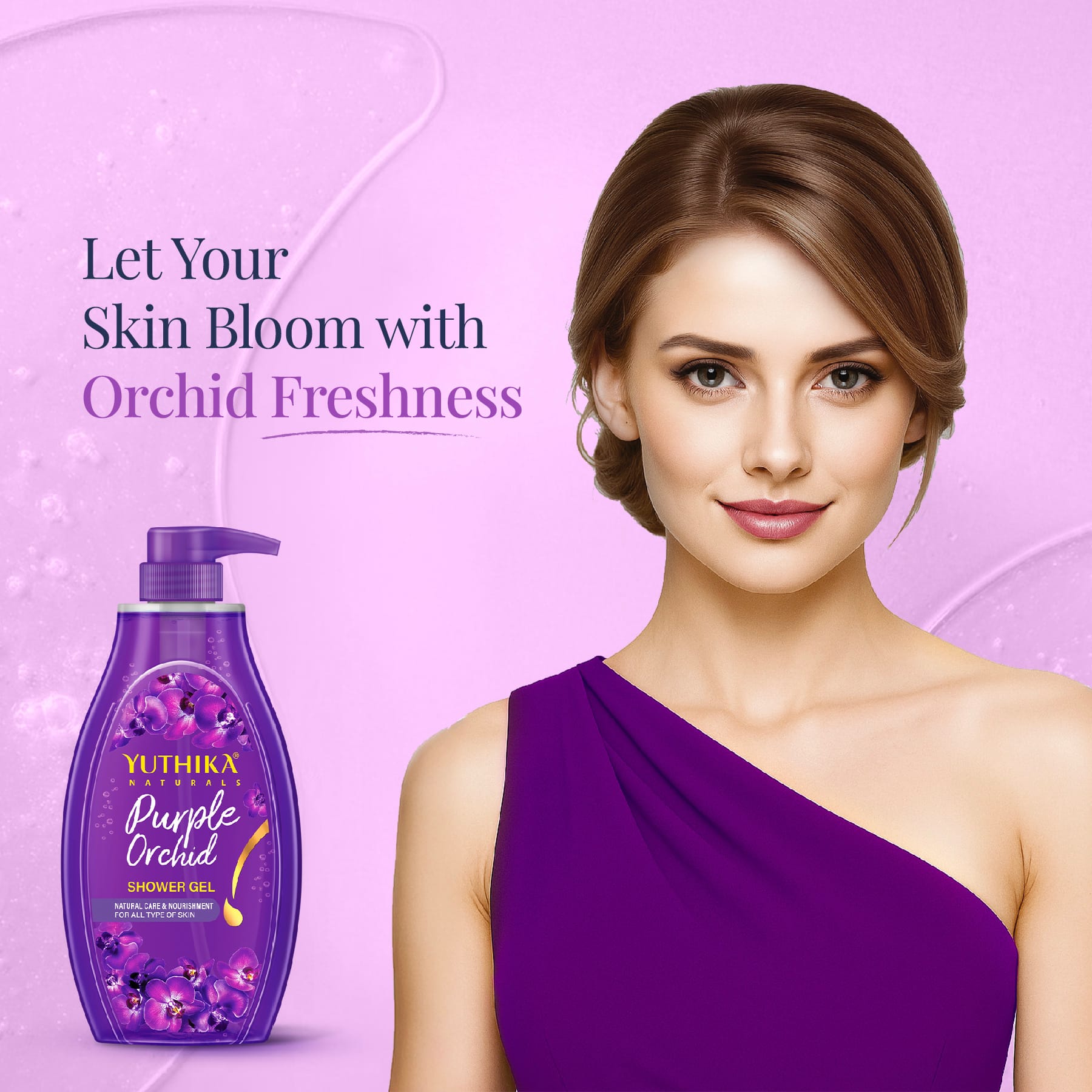 Yuthika Naturals Shower Gel Purple Orchid 750ml