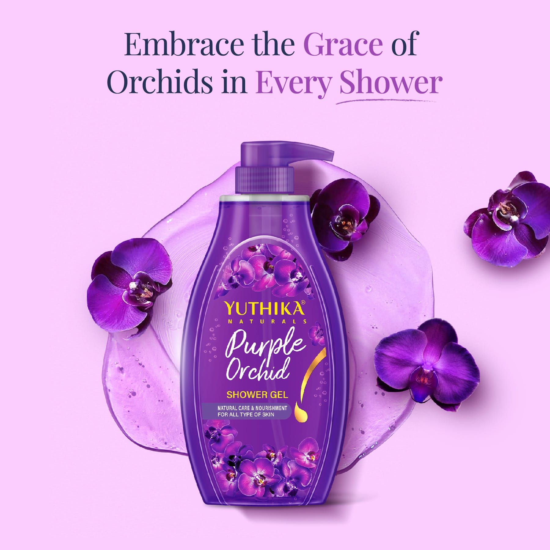Yuthika Naturals Shower Gel Purple Orchid 750ml