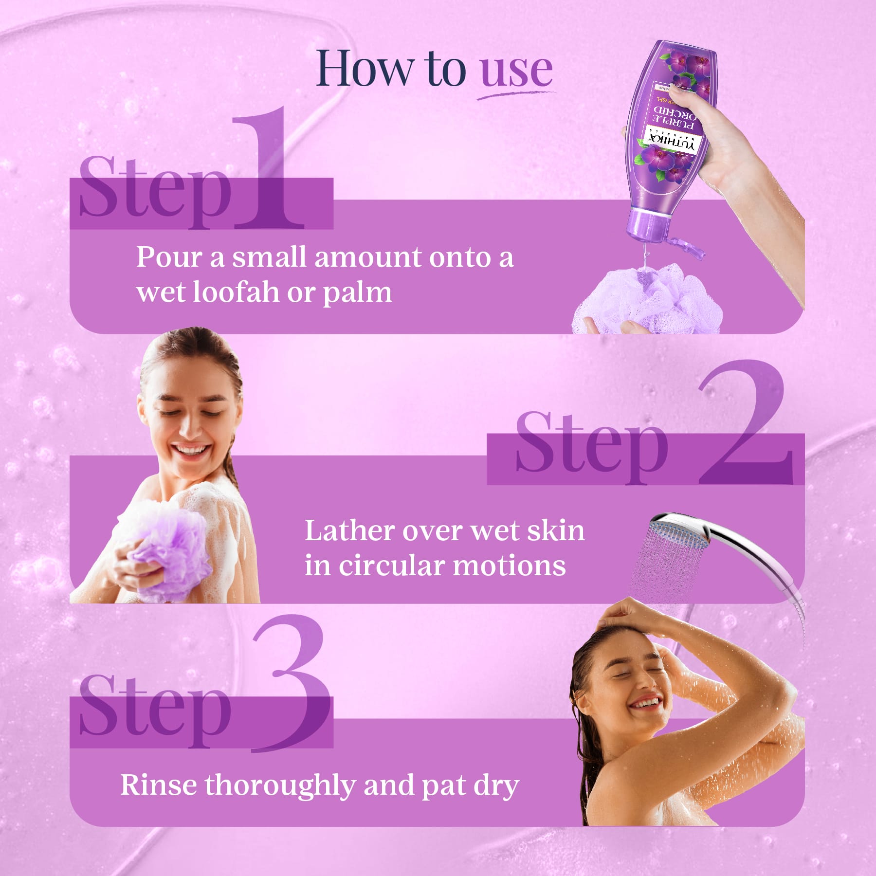 Yuthika Naturals Shower Gel Purple Orchid 250ml