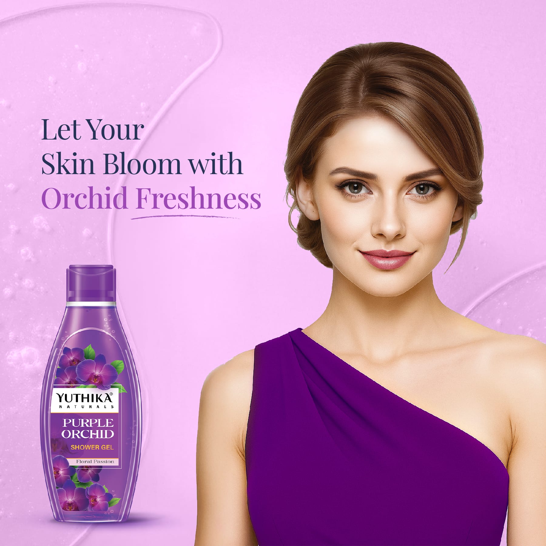 Yuthika Naturals Shower Gel Purple Orchid 250ml