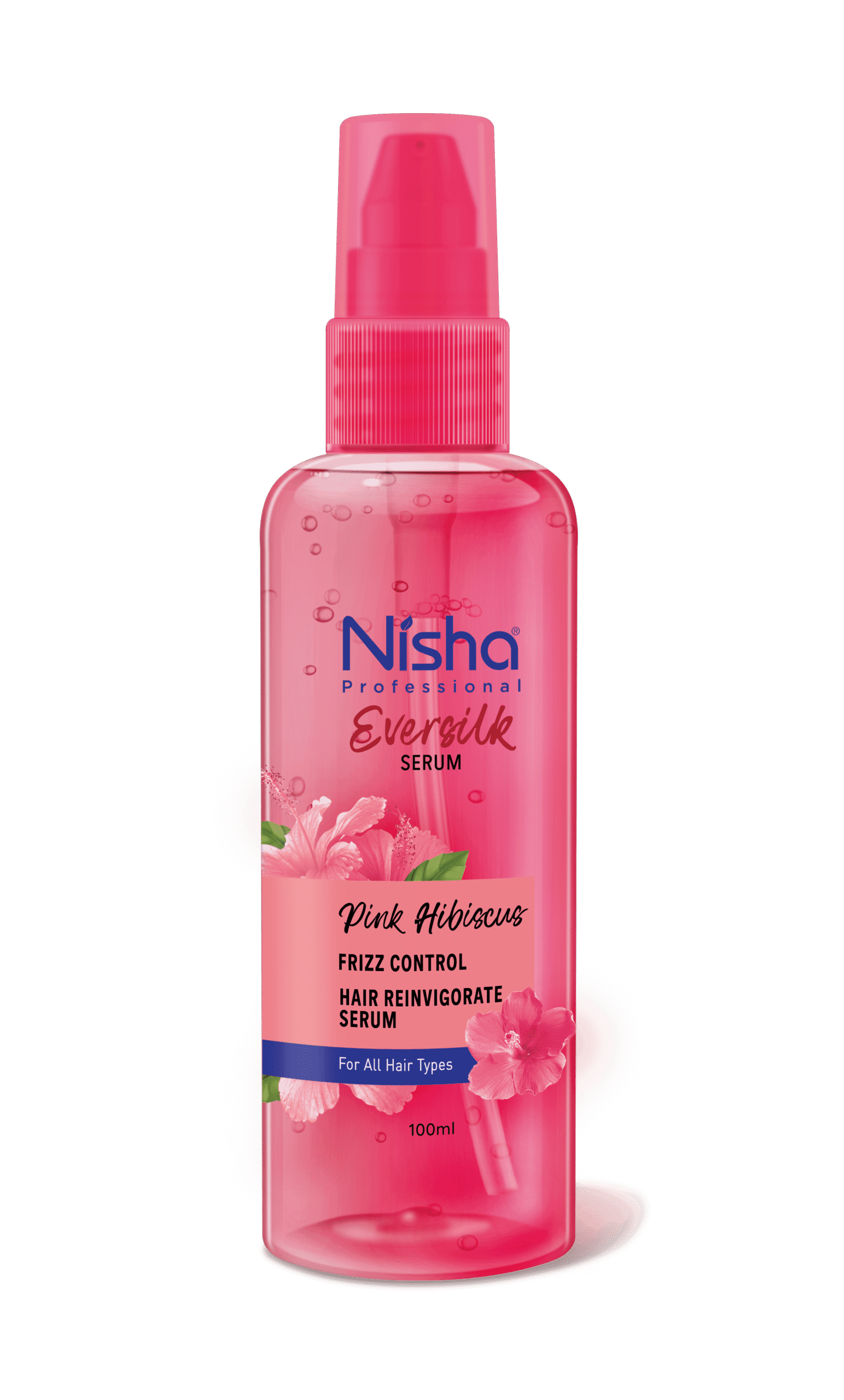 Nisha Professional Eversilk Pink Hibiscus Hair Serum