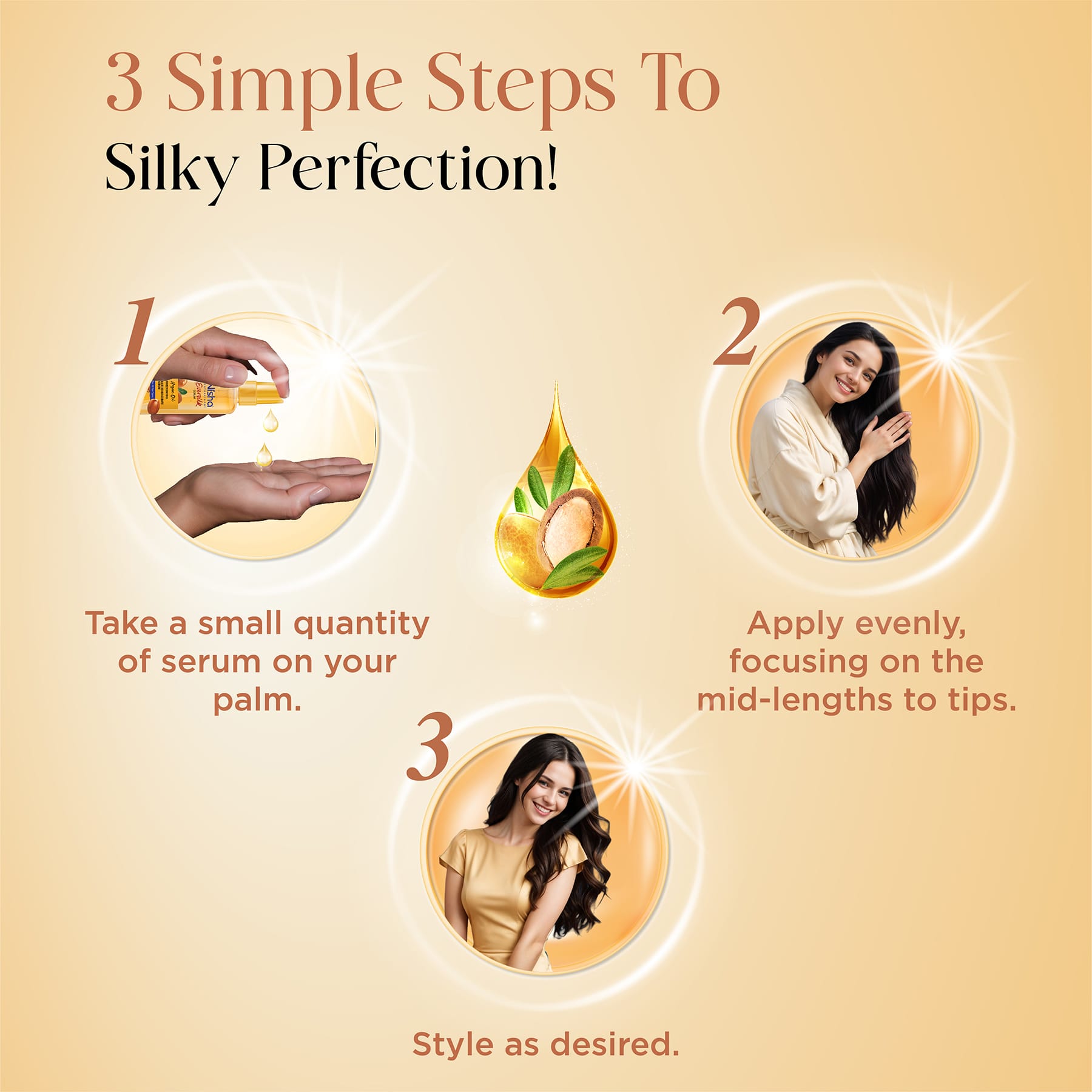 Nisha Professional Eversilk Argan Oil Hair Serum