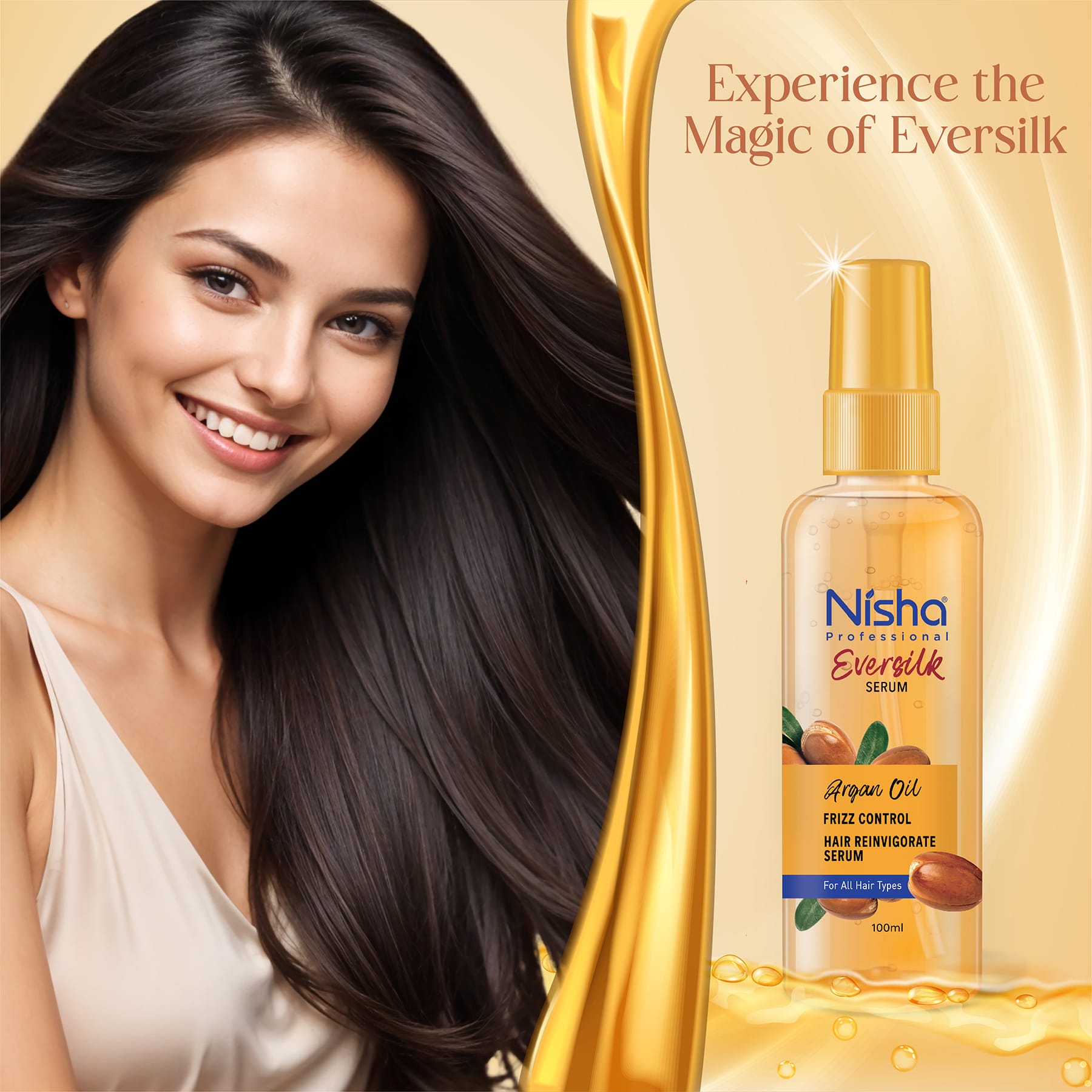 Nisha Professional Eversilk Argan Oil Hair Serum