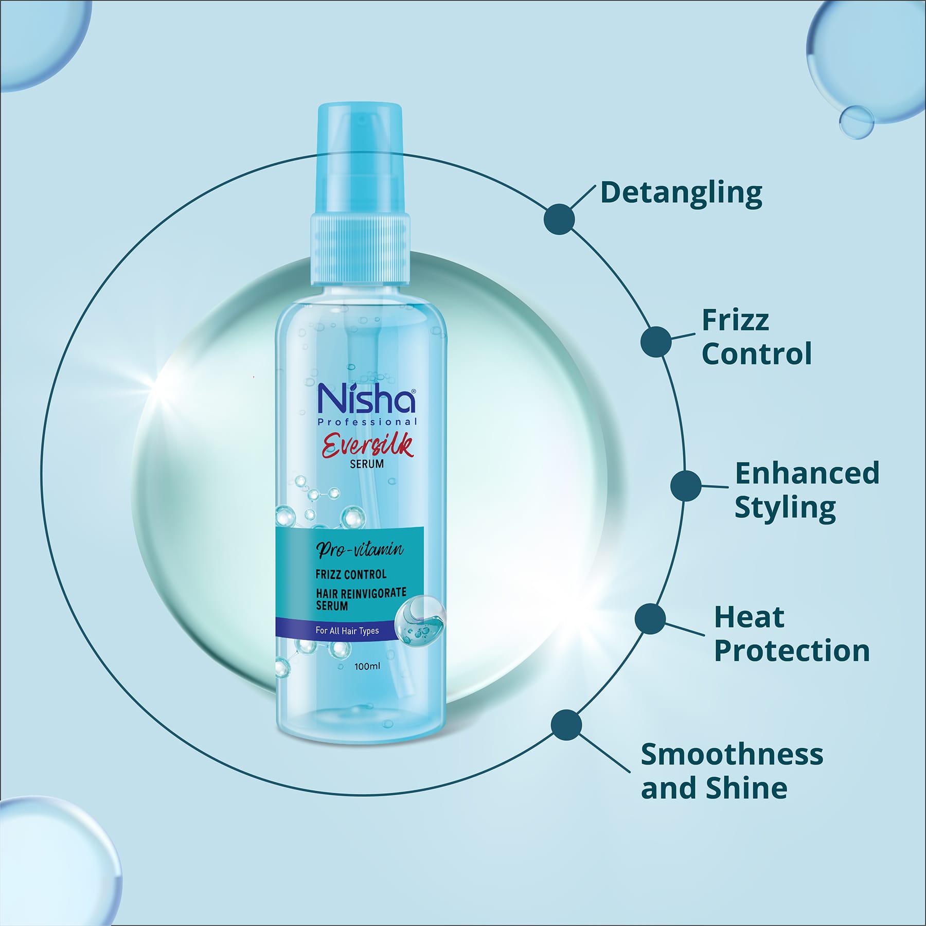 Nisha Professional Eversilk Pro-Vitamin Hair Serum