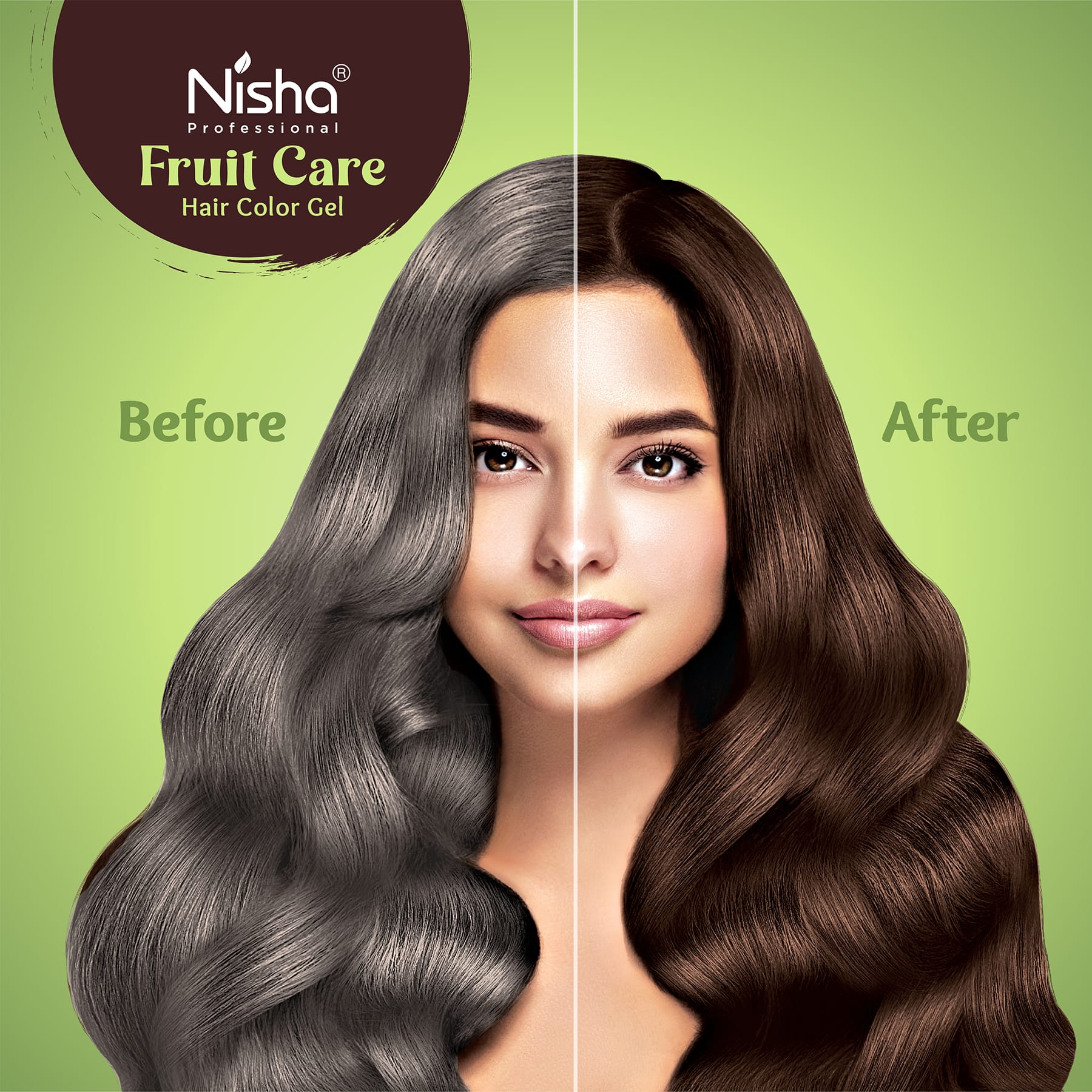 Nisha Professional Fruit Care Hair Color Gel Dark Brown 30ml