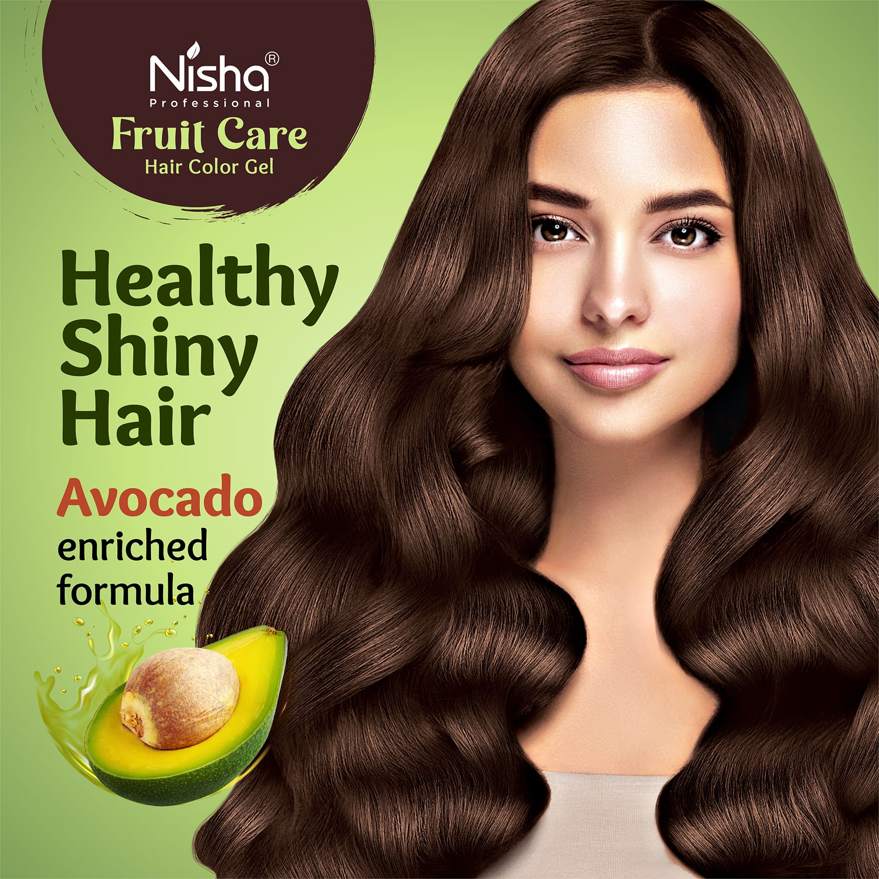Nisha Professional Fruit Care Hair Color Gel Dark Brown 30ml