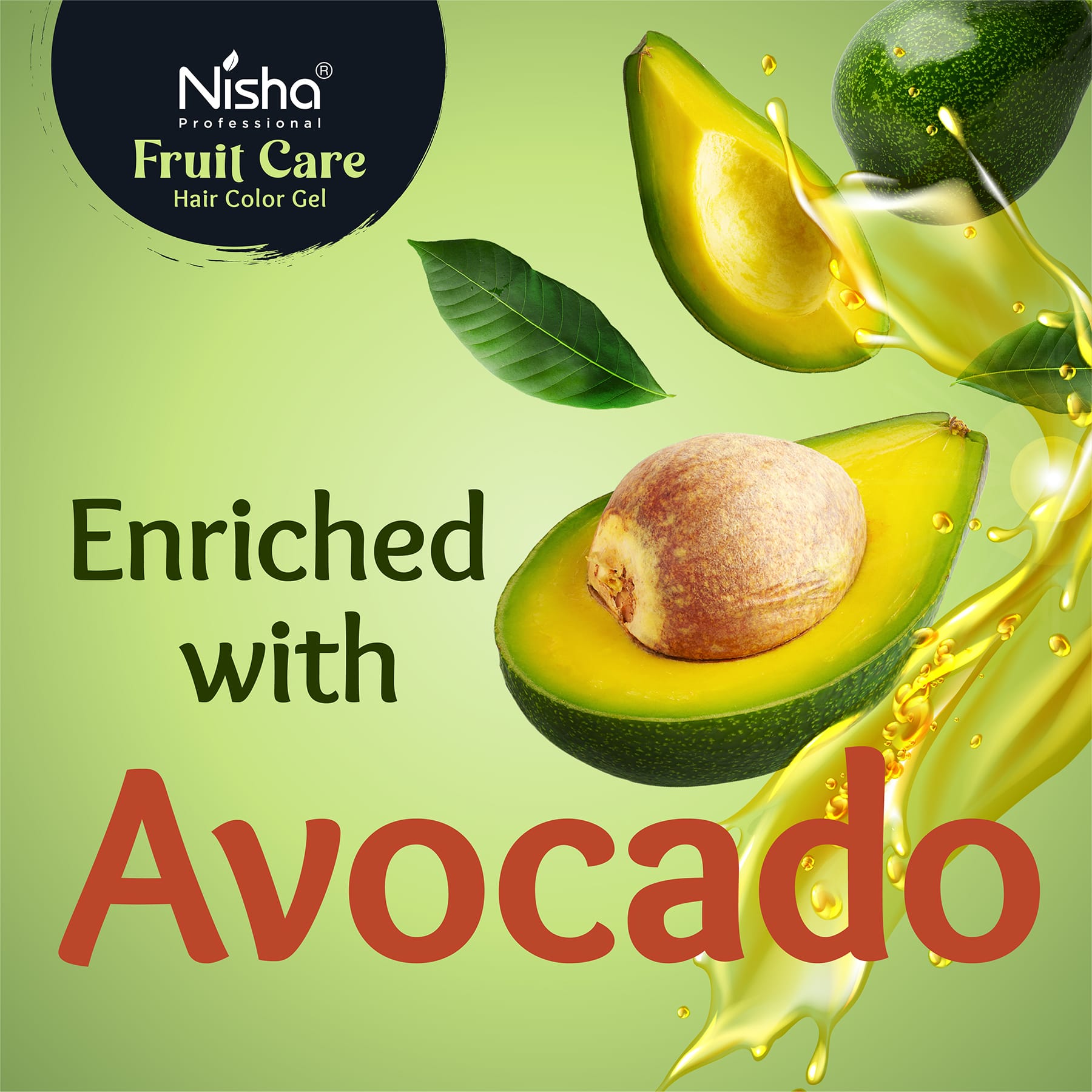 Nisha Professional Fruit Care Hair Color Gel Natural Black 100ml