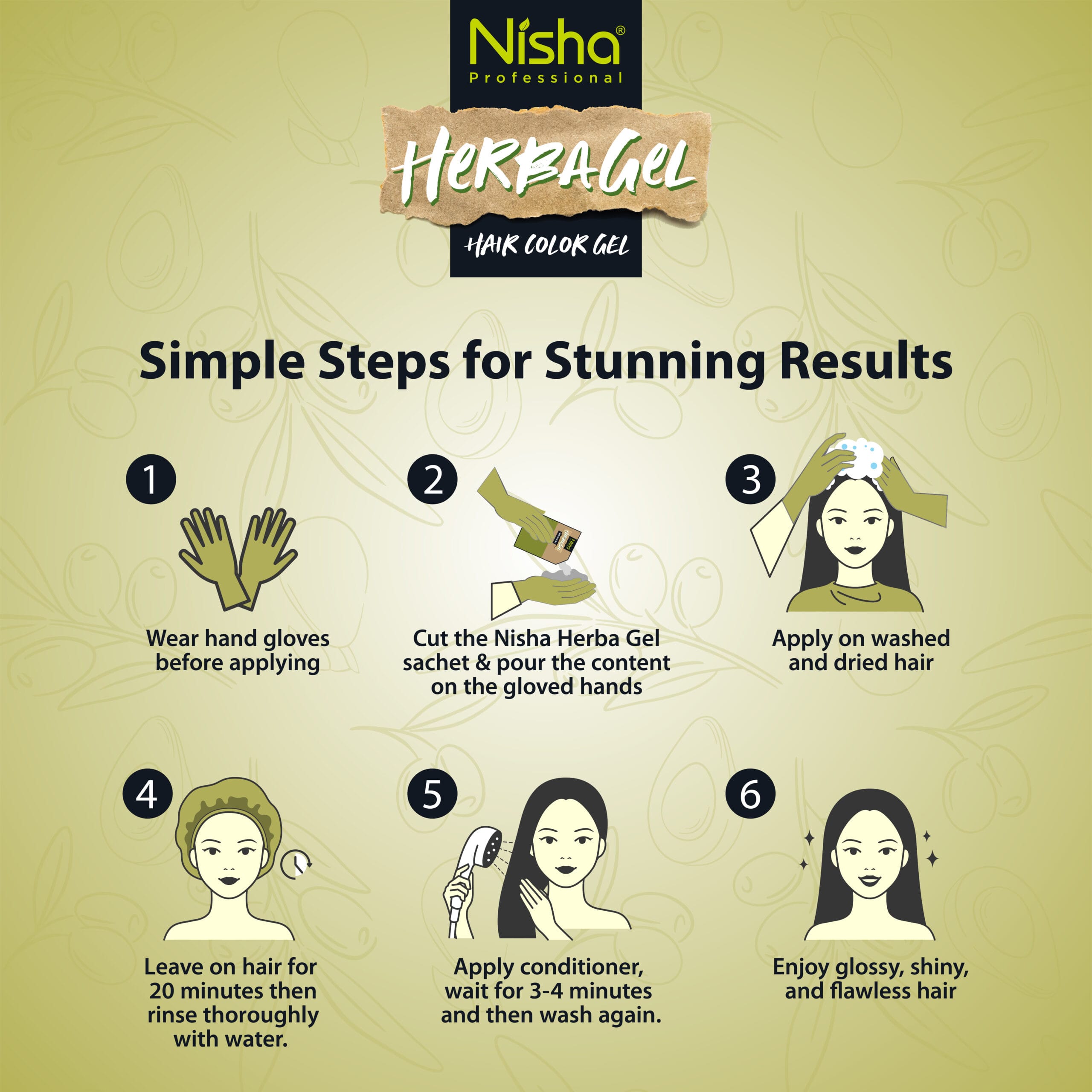 Nisha Professional Herba Gel Original Black 15ml + 15ml