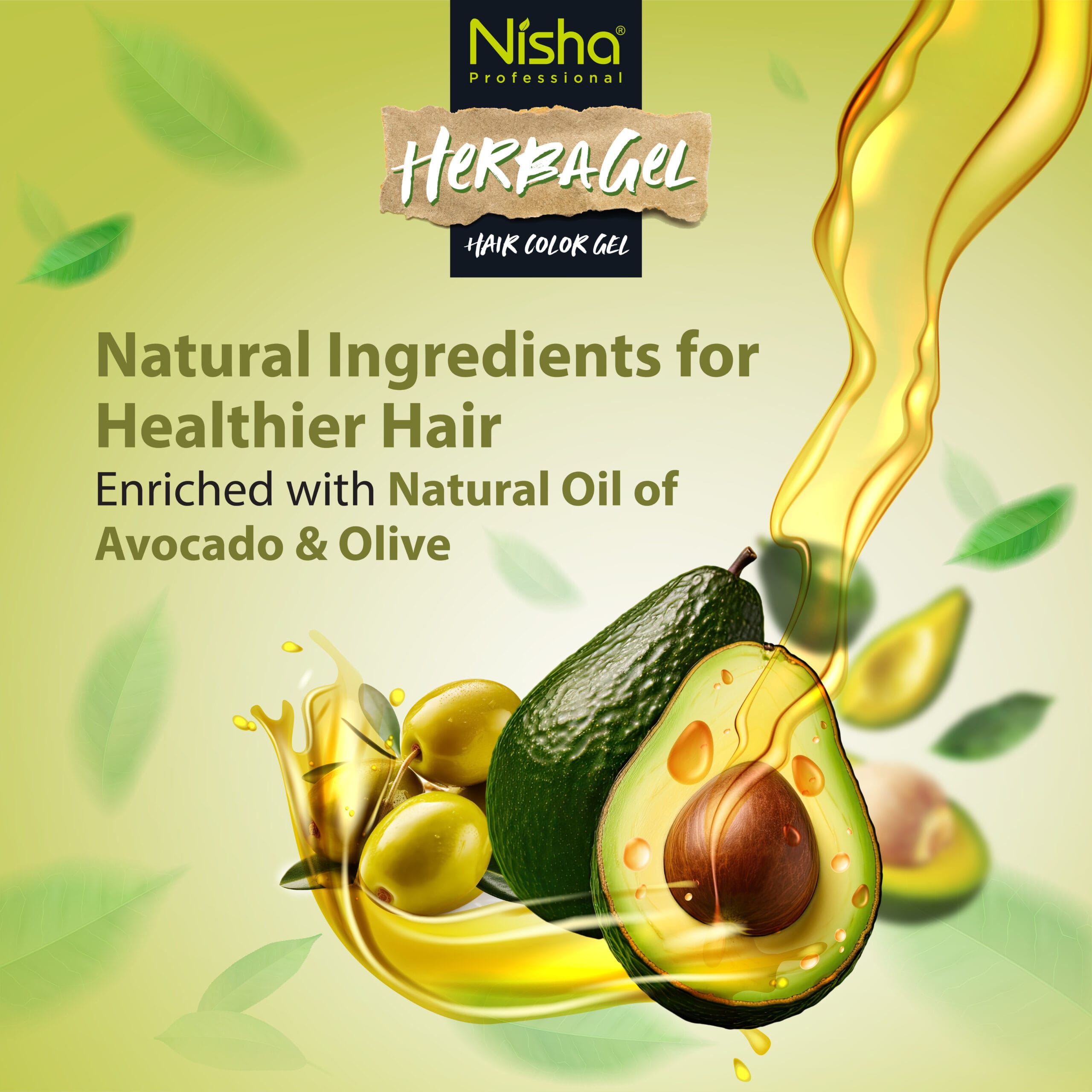 Nisha Professional Herba Gel Original Black 15ml + 15ml