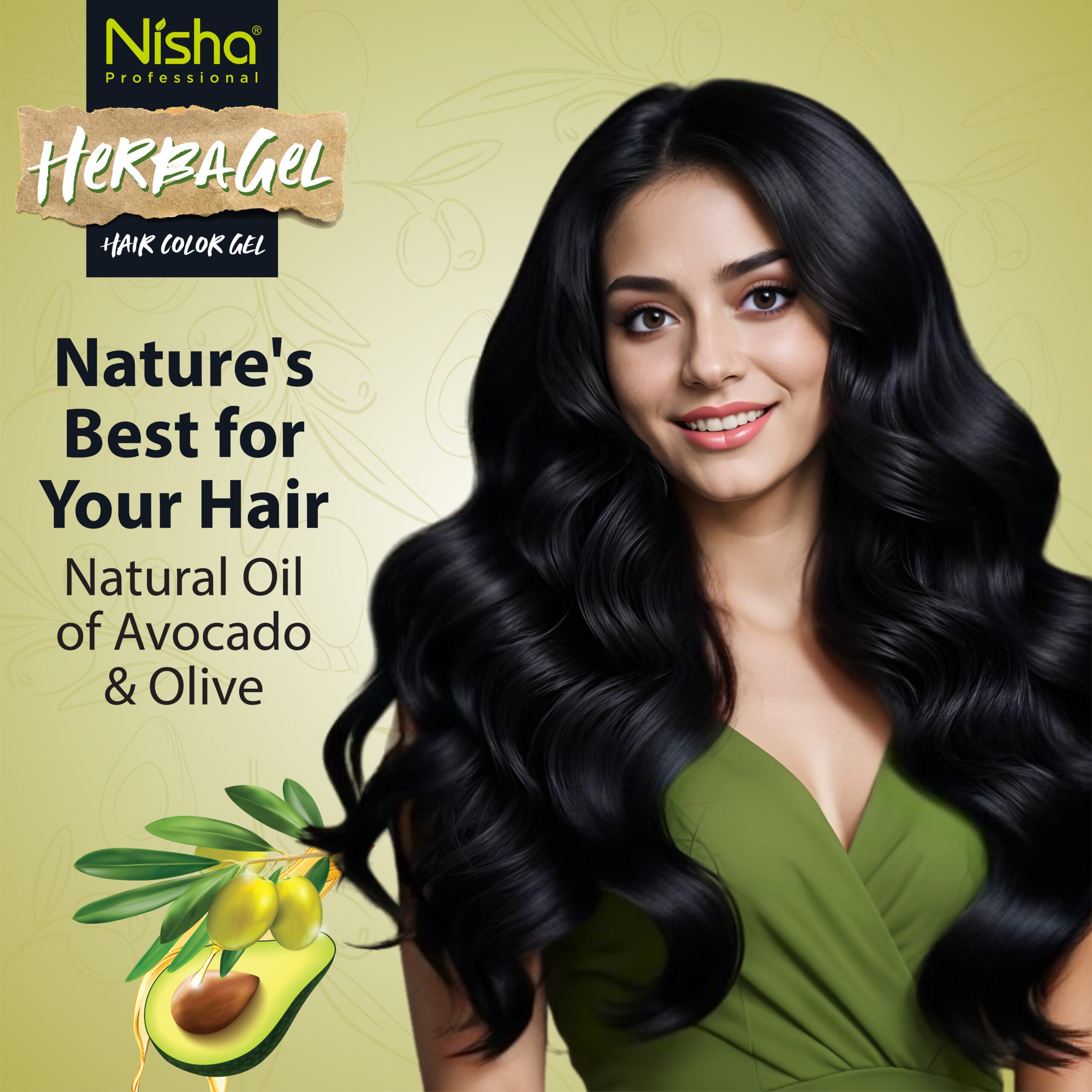 Nisha Professional Herba Gel Original Black 15ml + 15ml