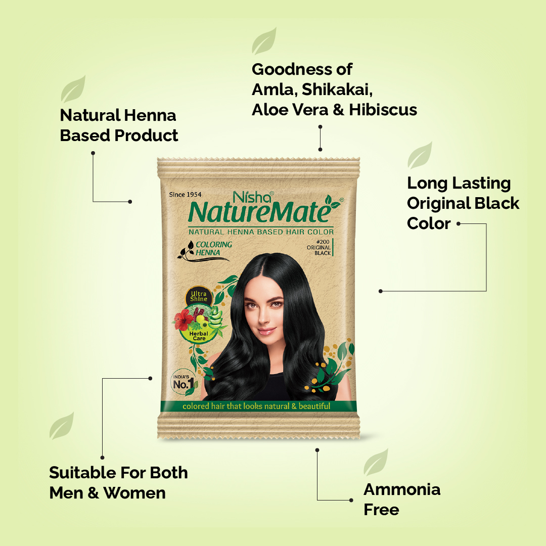Nisha Naturemate Coloring Henna Original Black