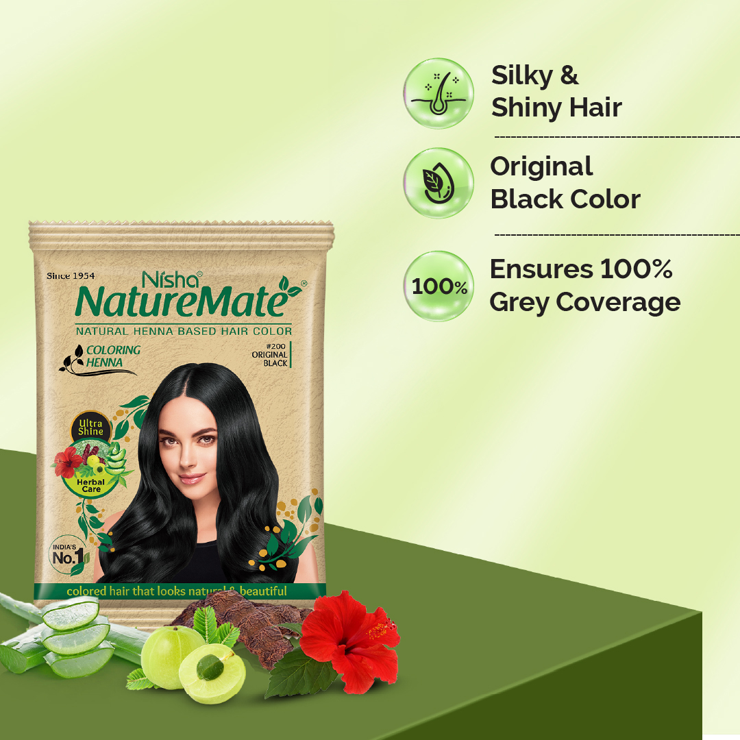 Nisha Naturemate Coloring Henna Original Black