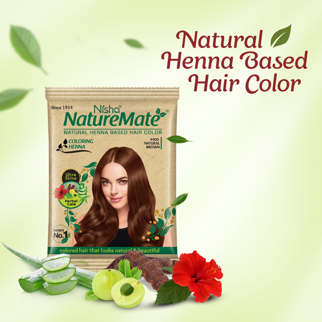 Nisha Naturemate Coloring Henna Natural Brown