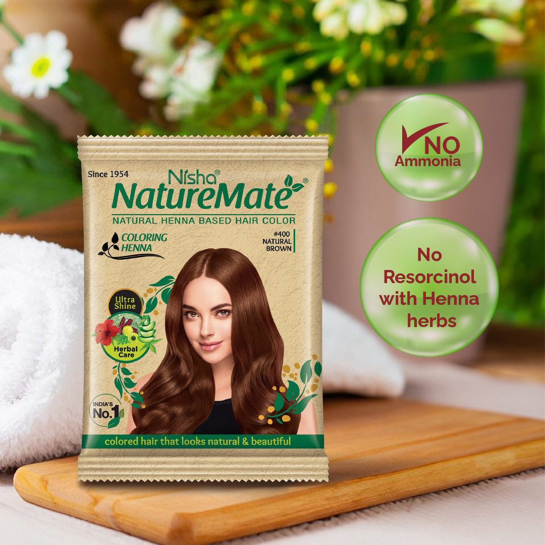 Nisha Naturemate Coloring Henna Natural Brown
