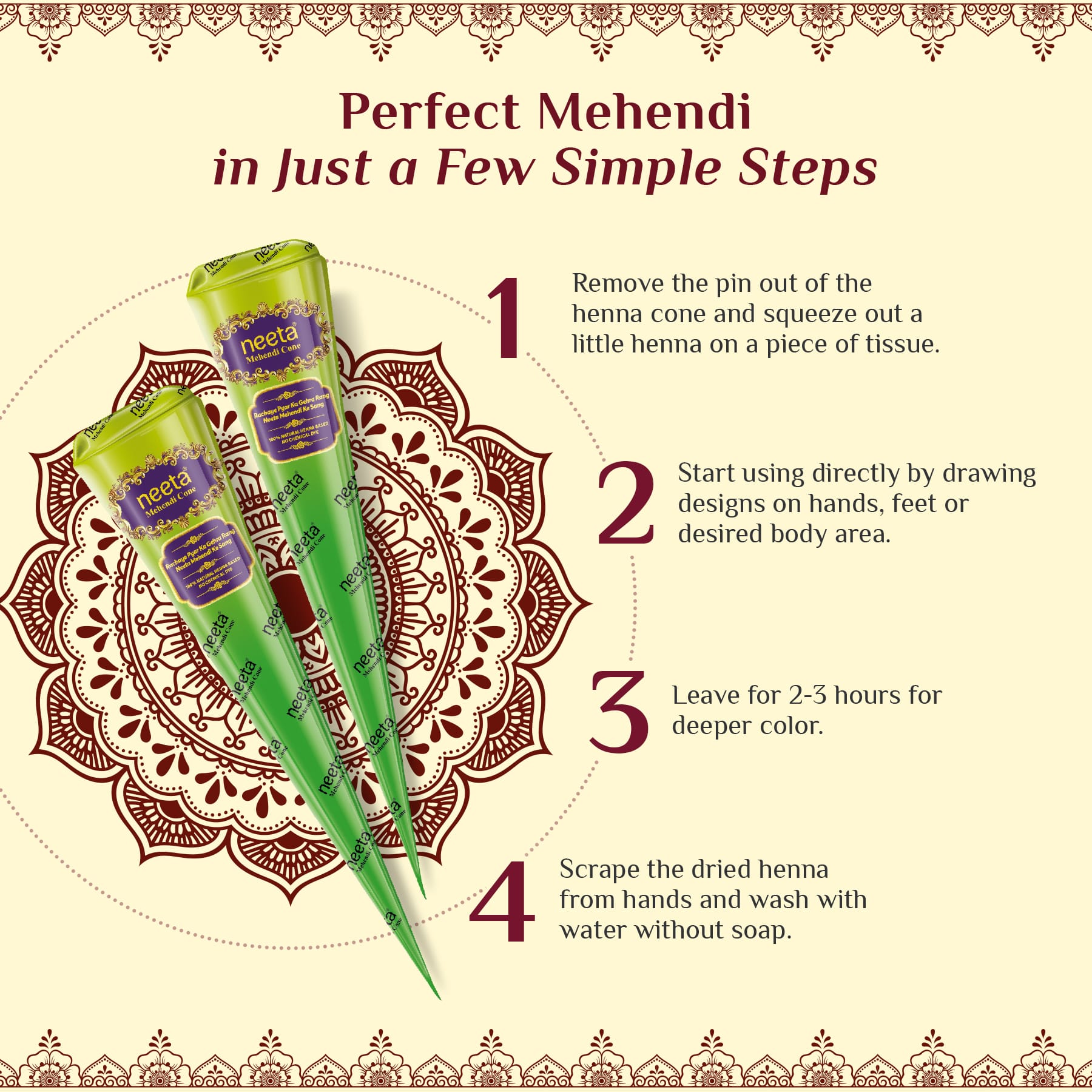 Neeta Mehendi Green Cone