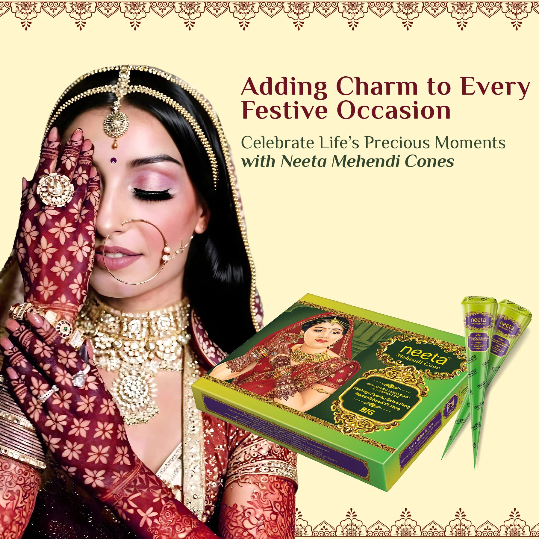 Neeta Mehendi Green Cone