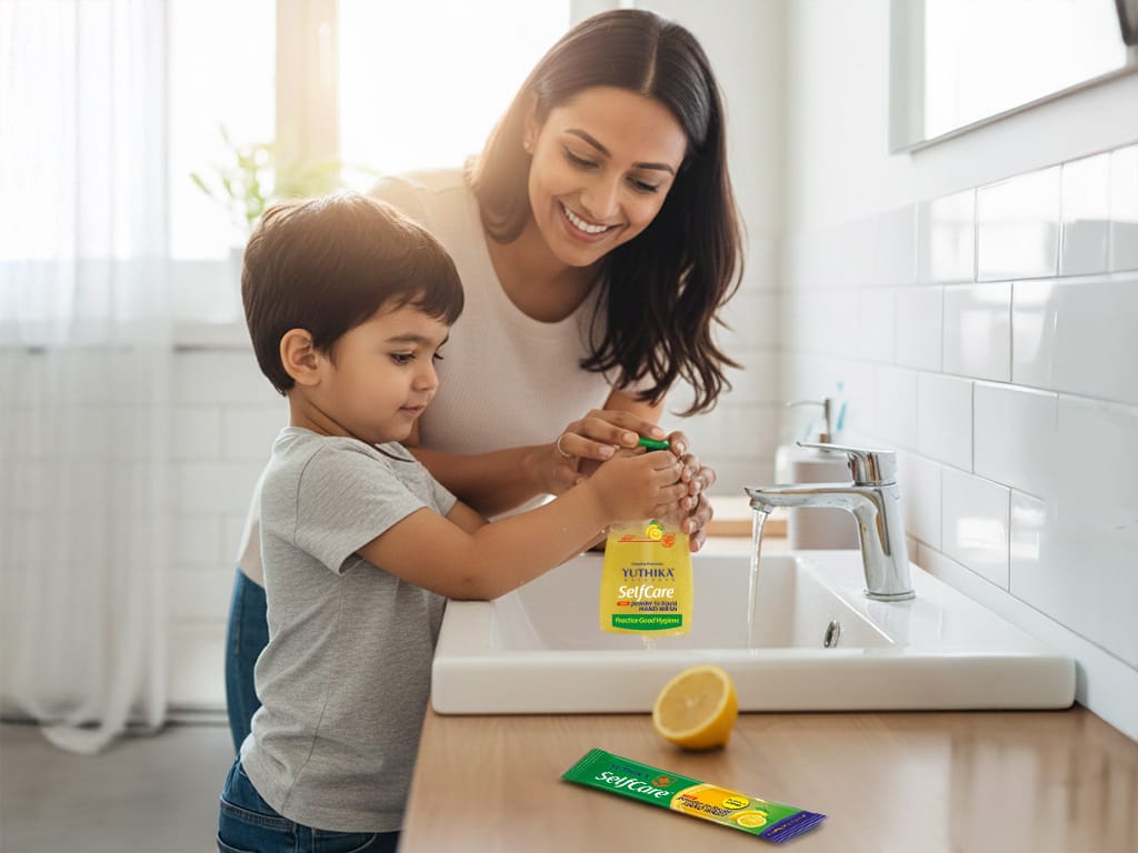 powder to liquid handwash