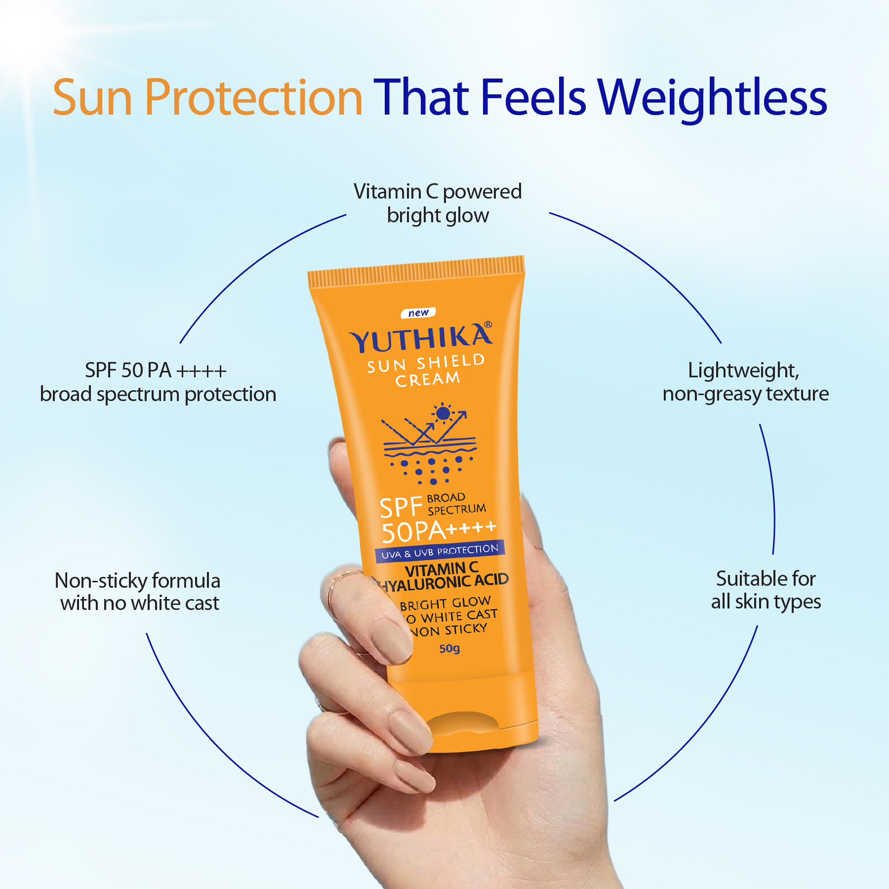 Yuthika Sun Shield Cream 50g