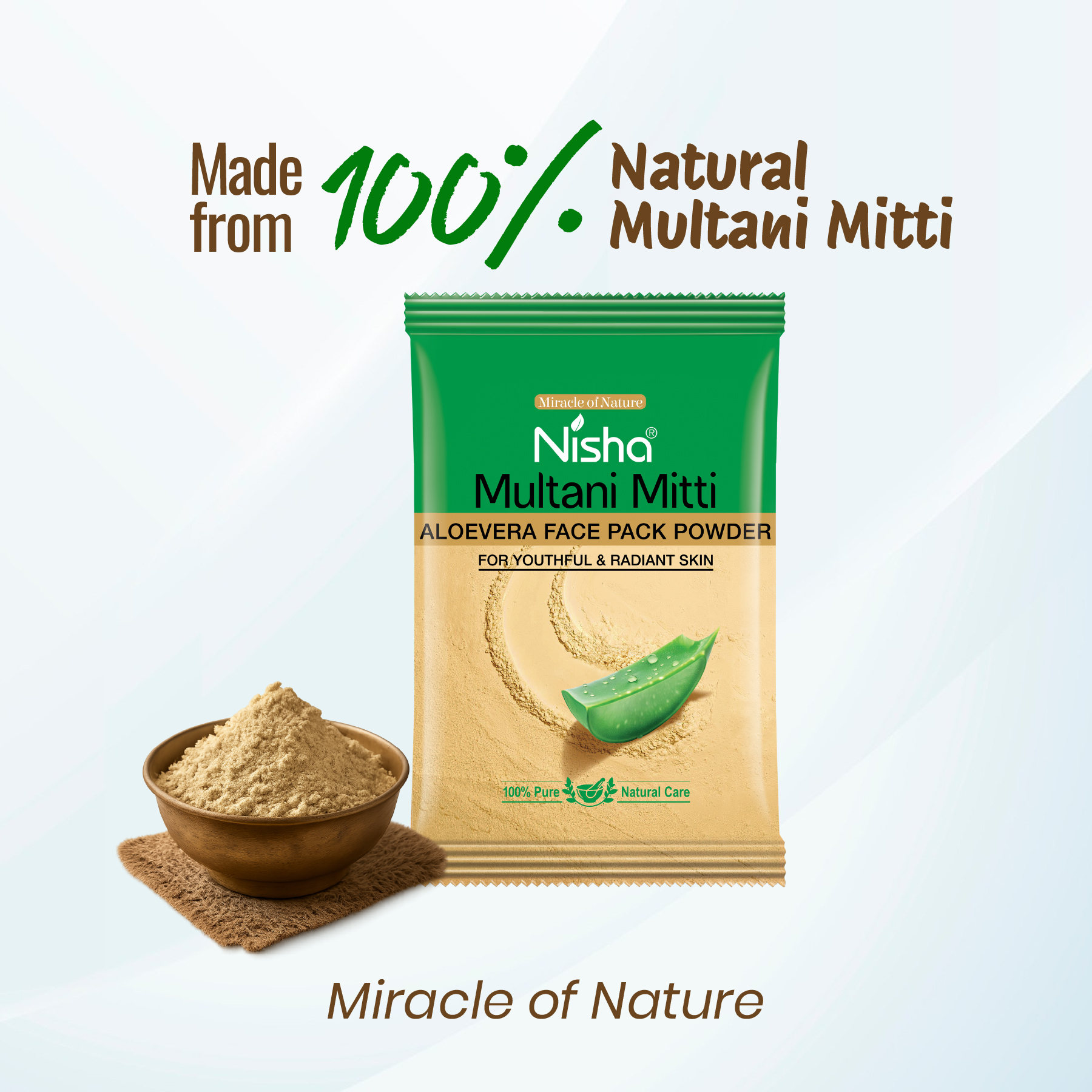 Nisha Multani Mitti Aloe Vera Face Pack Powder 10g