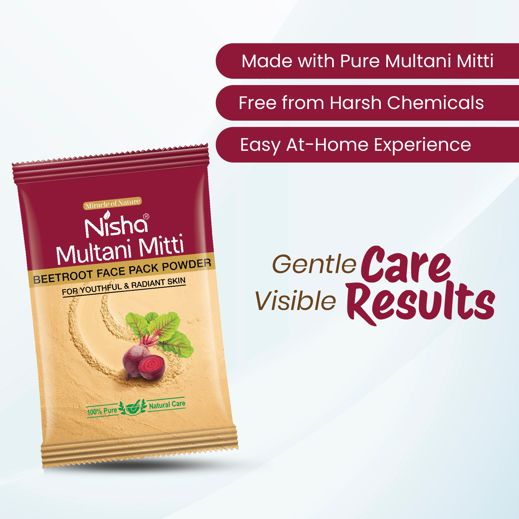 Nisha Multani Mitti Beetroot Face Pack Powder 10g