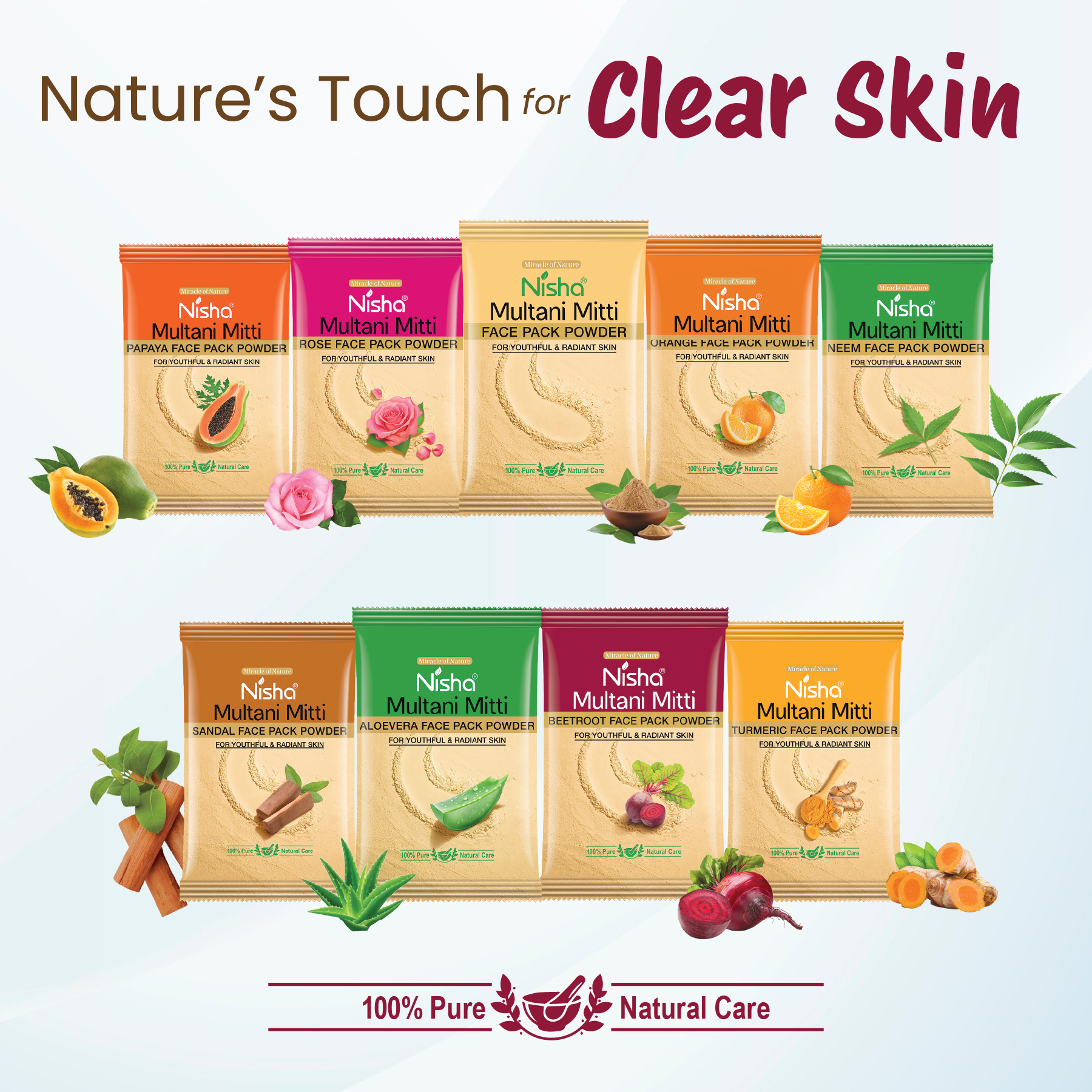 Nisha Multani Mitti Beetroot Face Pack Powder 10g