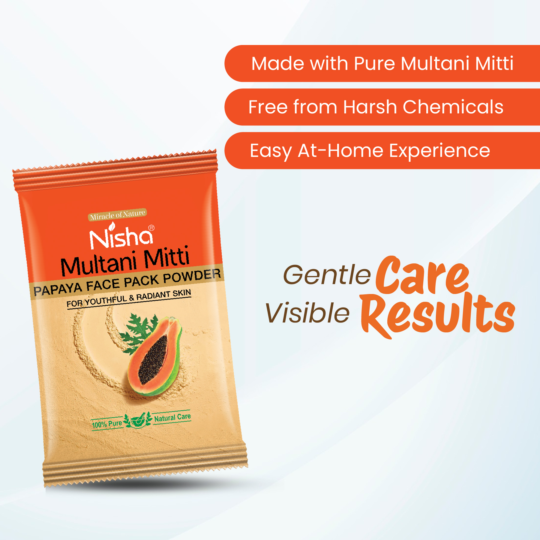 Nisha Multani Mitti Papaya Face Pack Powder 10g