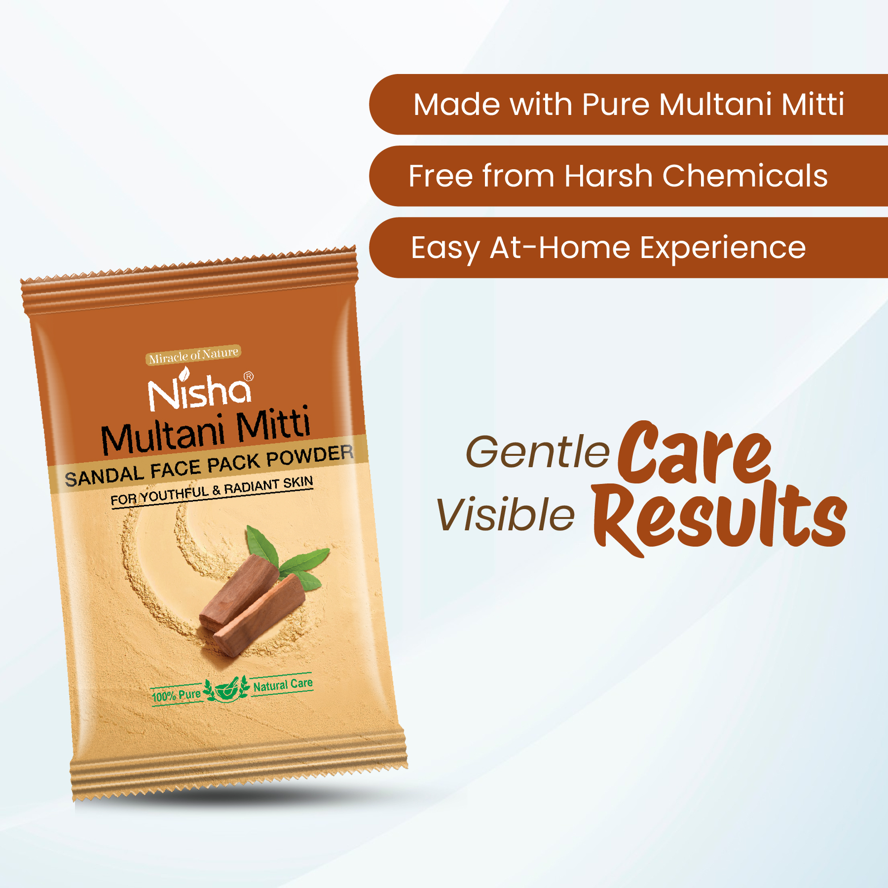 Nisha Multani Mitti Sandal Face Pack Powder 10g