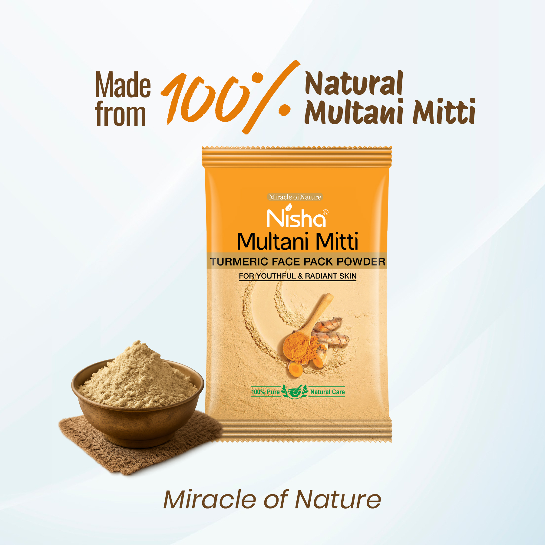 Nisha Multani Mitti Turmeric Face Pack Powder – 10g