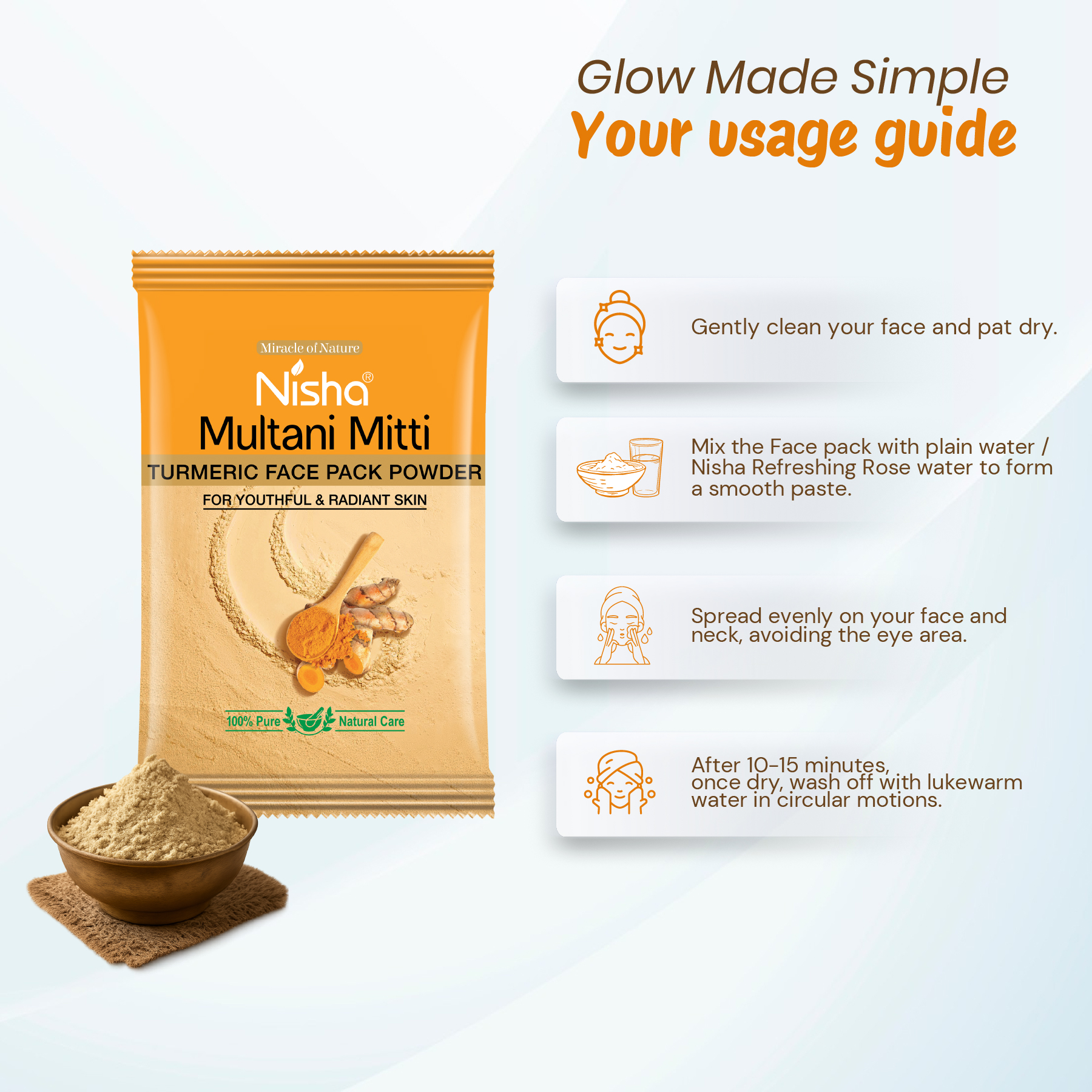 Nisha Multani Mitti Turmeric Face Pack Powder – 10g