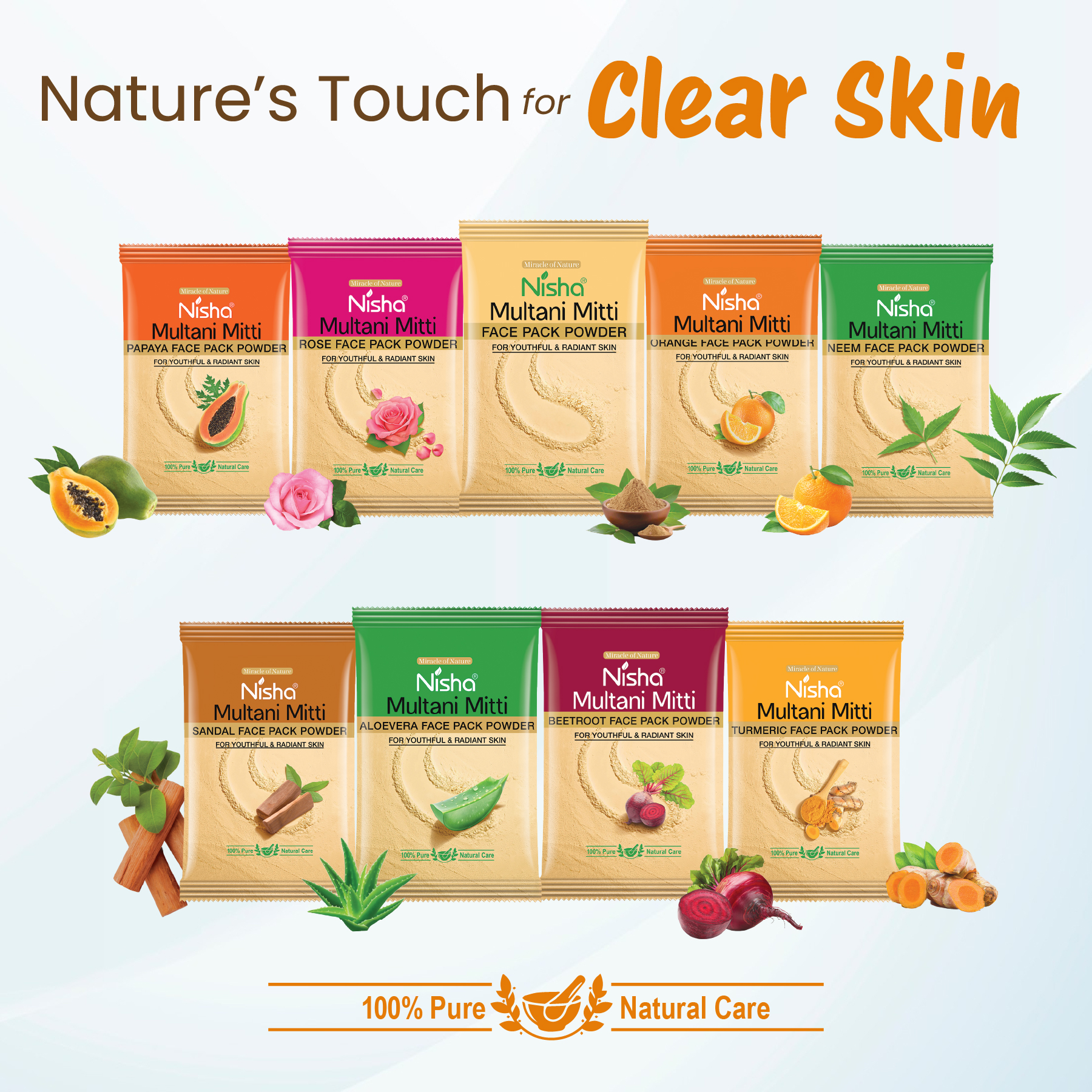 Nisha Multani Mitti Turmeric Face Pack Powder – 10g