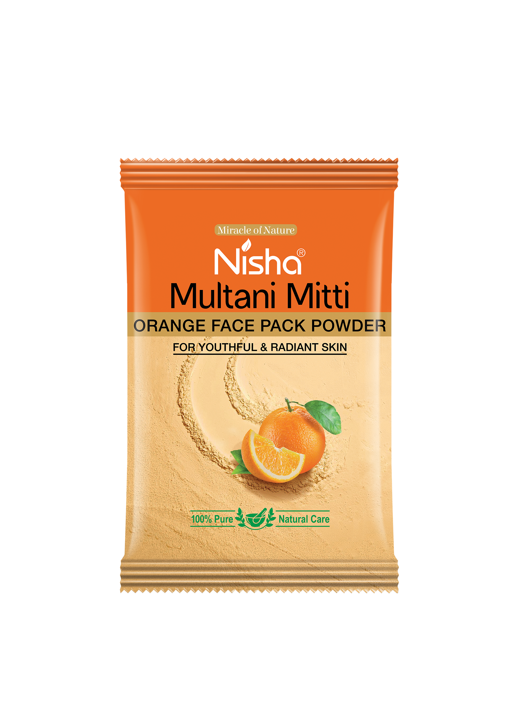 Nisha Multani Mitti Orange Face Pack Powder For Brightening