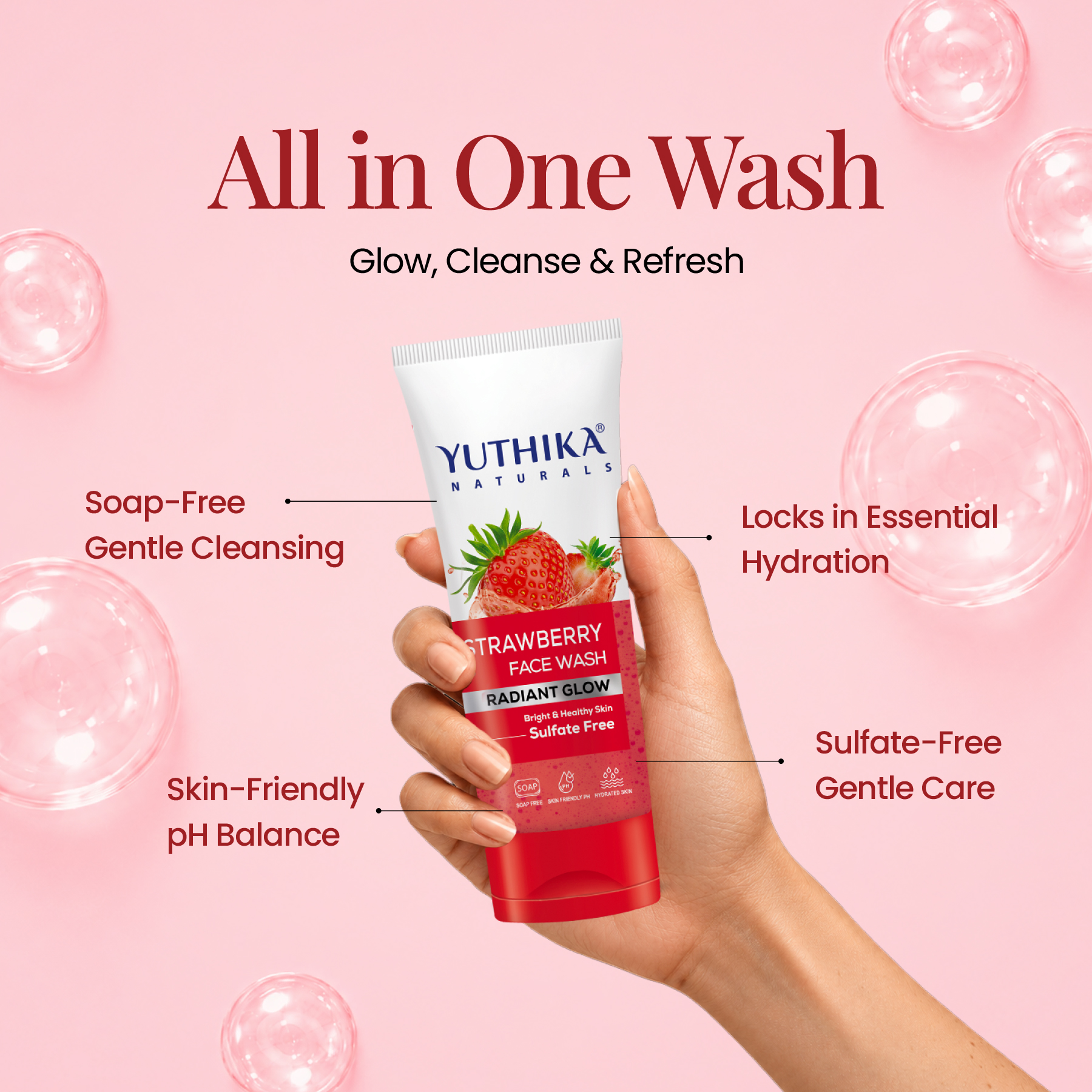 Yuthika Naturals Strawberry Face Wash