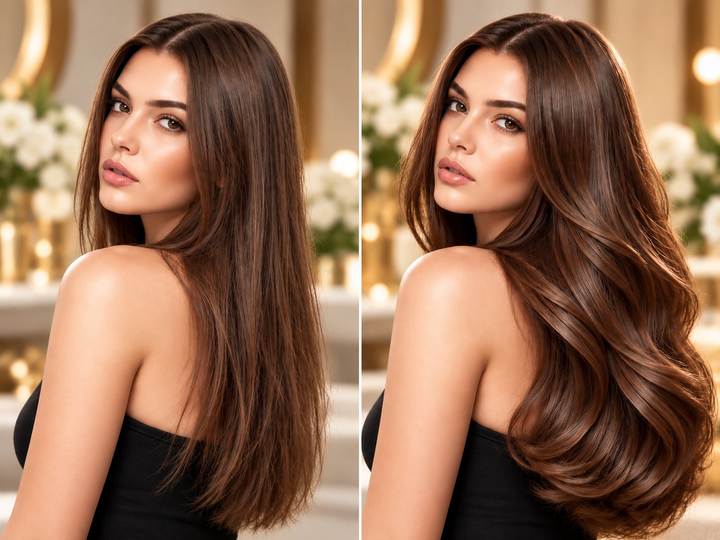 Hair Color Before and After